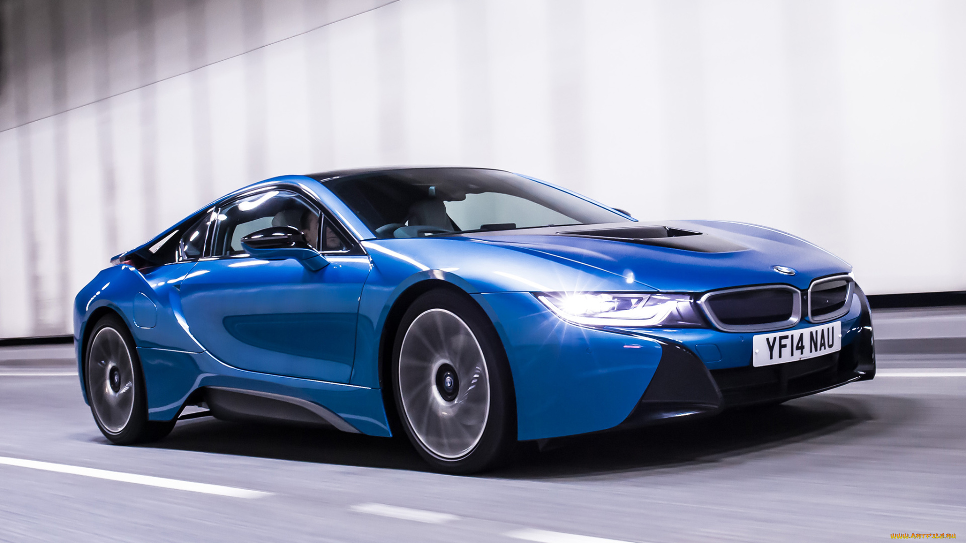 автомобили, bmw, синий, 2014г, uk-spec, i8