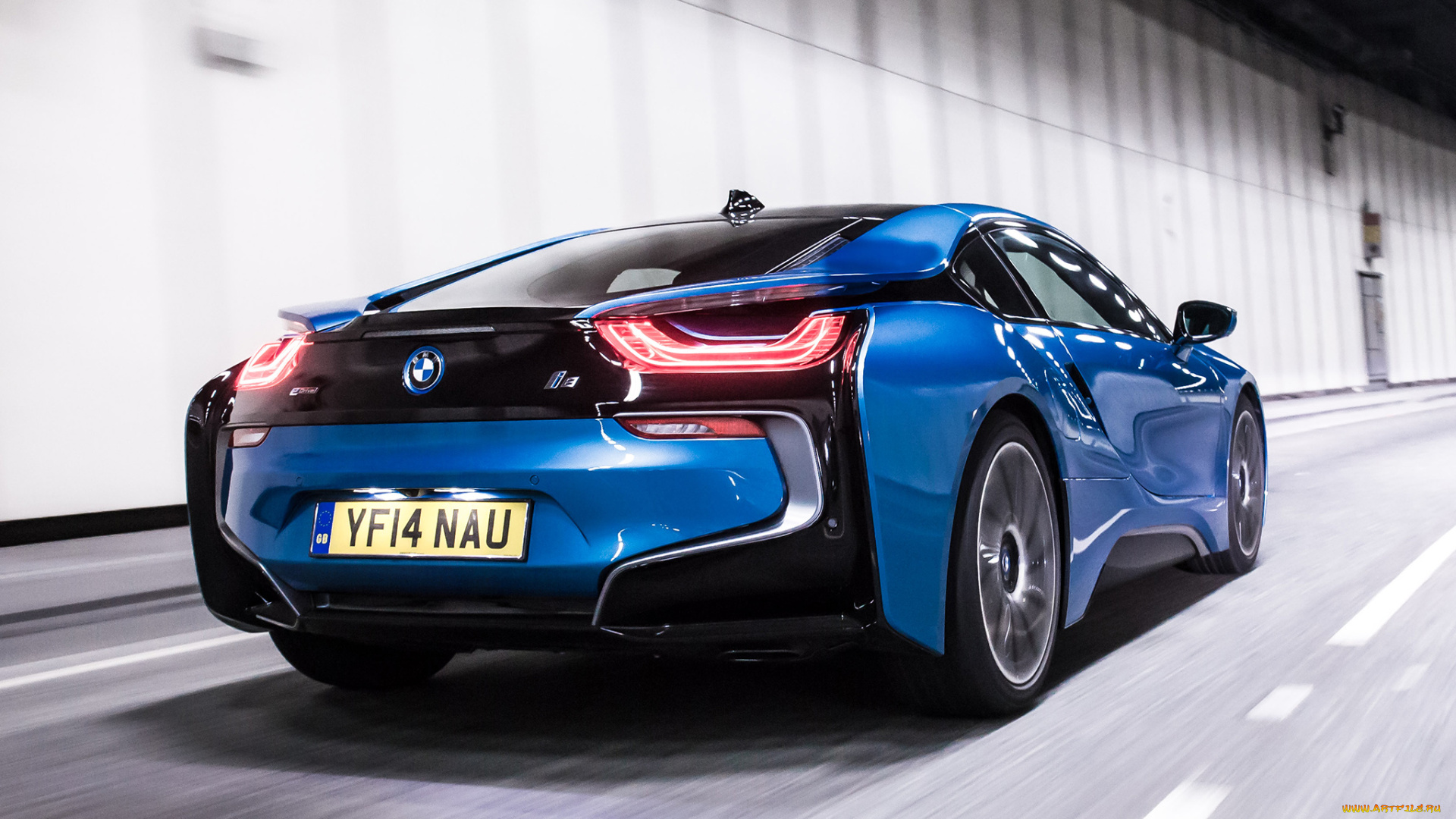автомобили, bmw, синий, 2014г, uk-spec, i8
