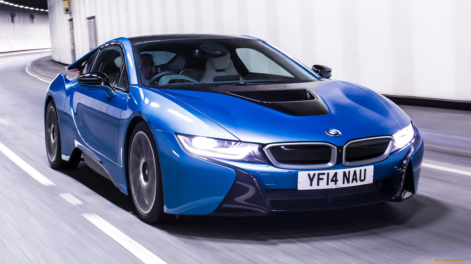 автомобили, bmw, синий, 2014г, uk-spec, i8