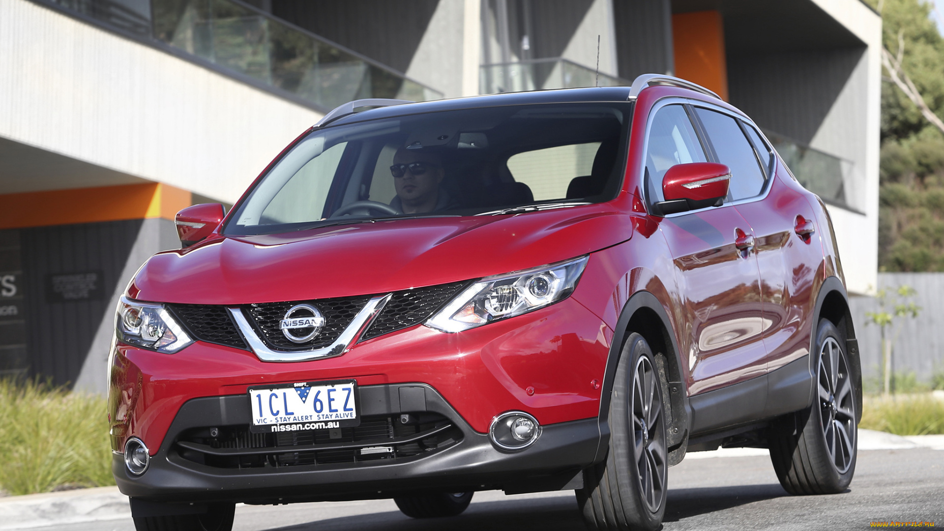 автомобили, nissan, datsun, qashqai, красный, 2014г, au-spec