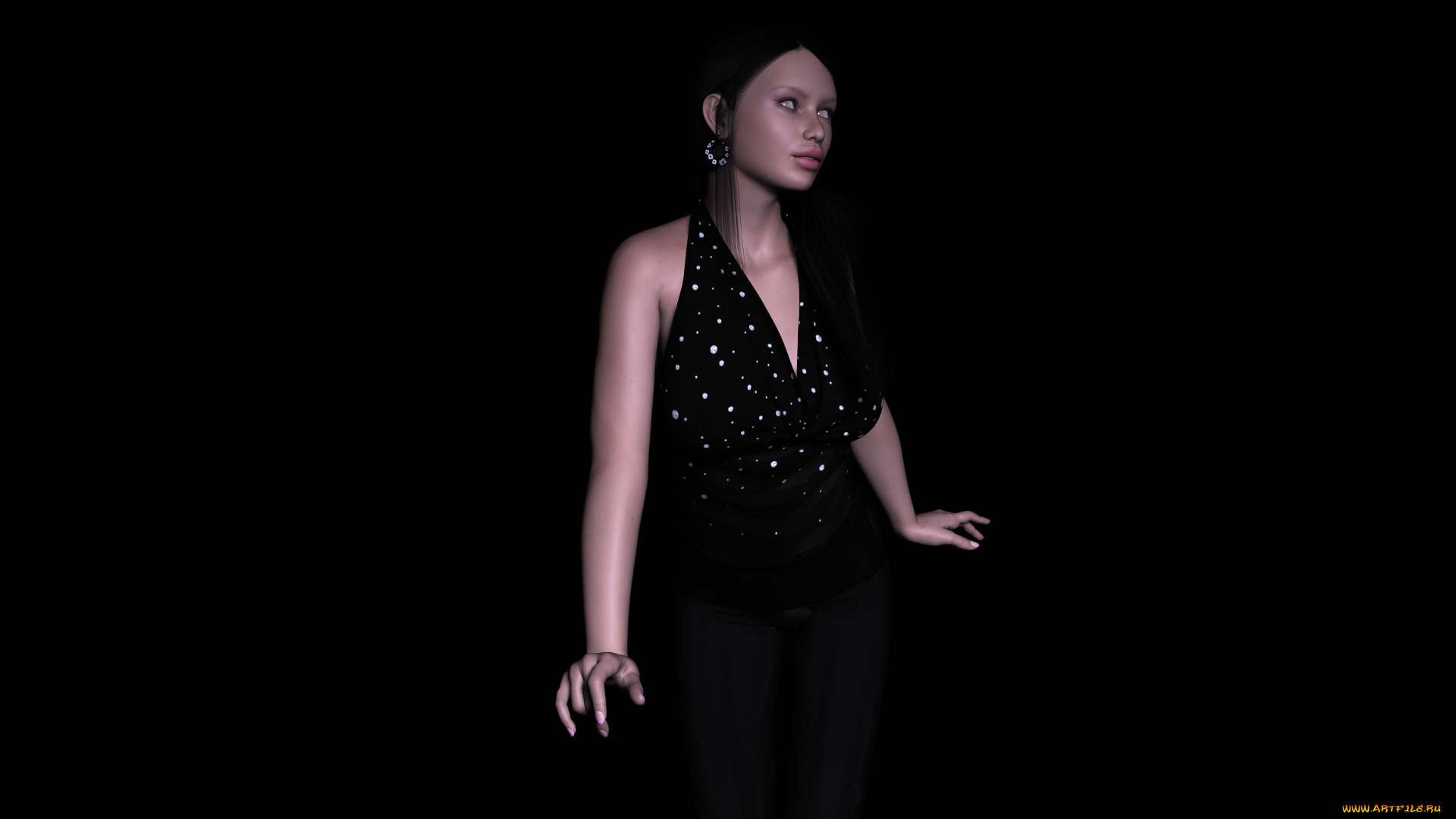 maggy, 3д, графика, люди, , people, девушка, рыжая, взгляд