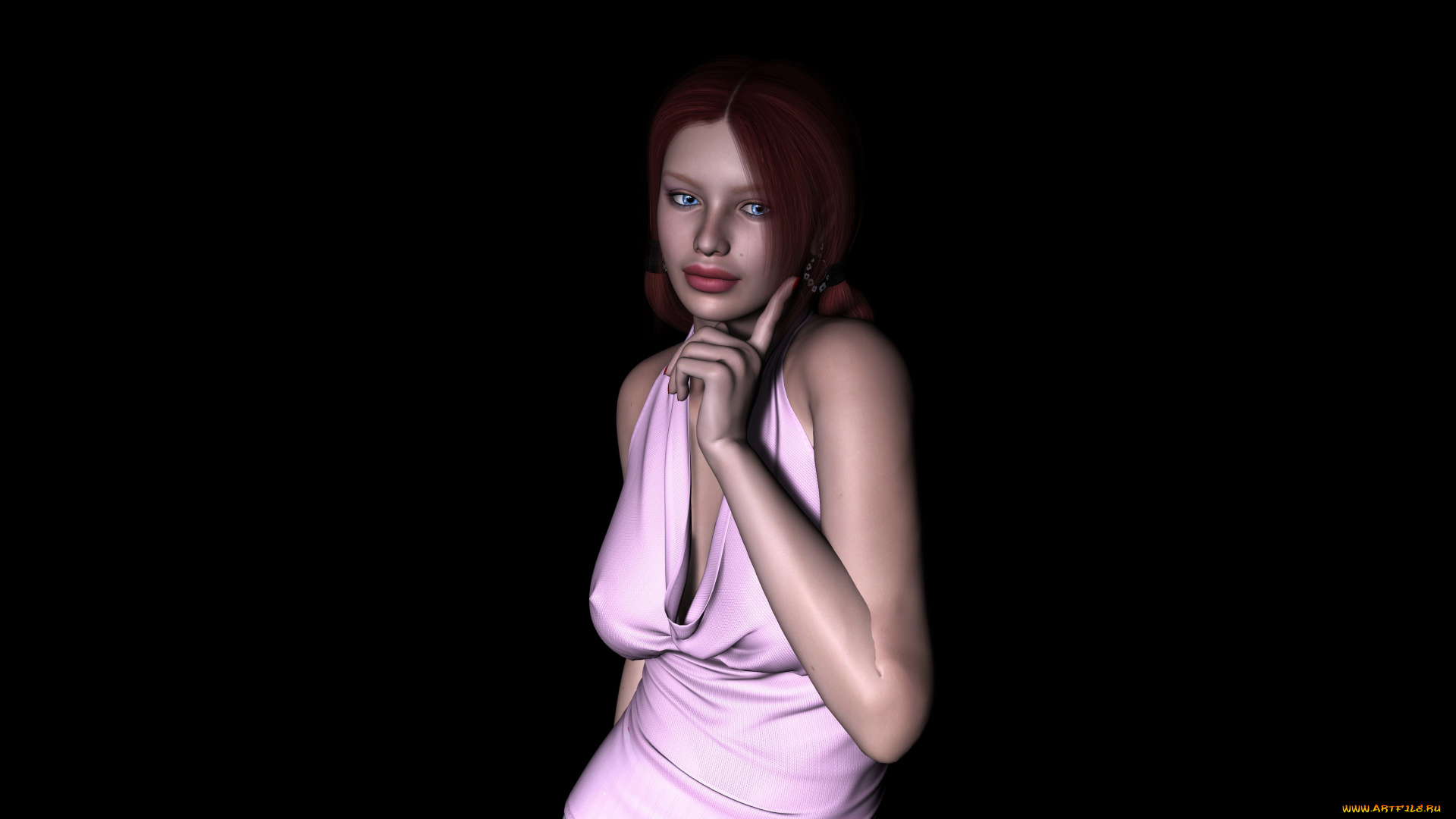 maggy, 3д, графика, люди, , people, рыжая, взгляд, девушка