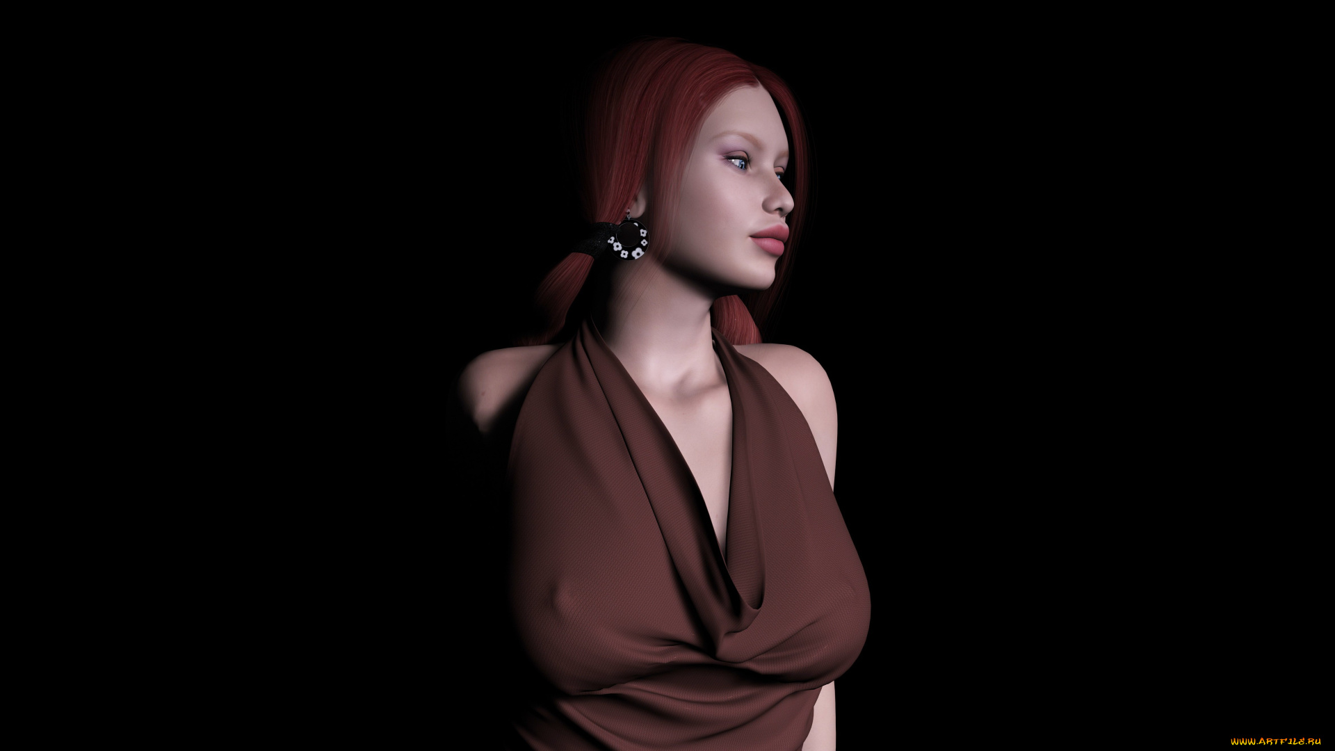 maggy, 3д, графика, люди, , people, взгляд, девушка, рыжая