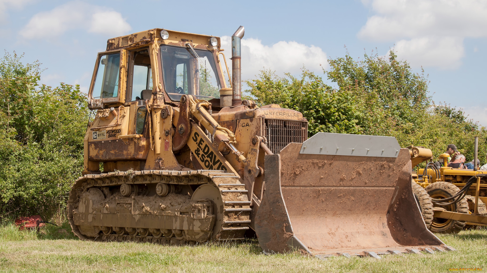 техника, бульдозеры, на, гусенецах, бульдозер, ковш
