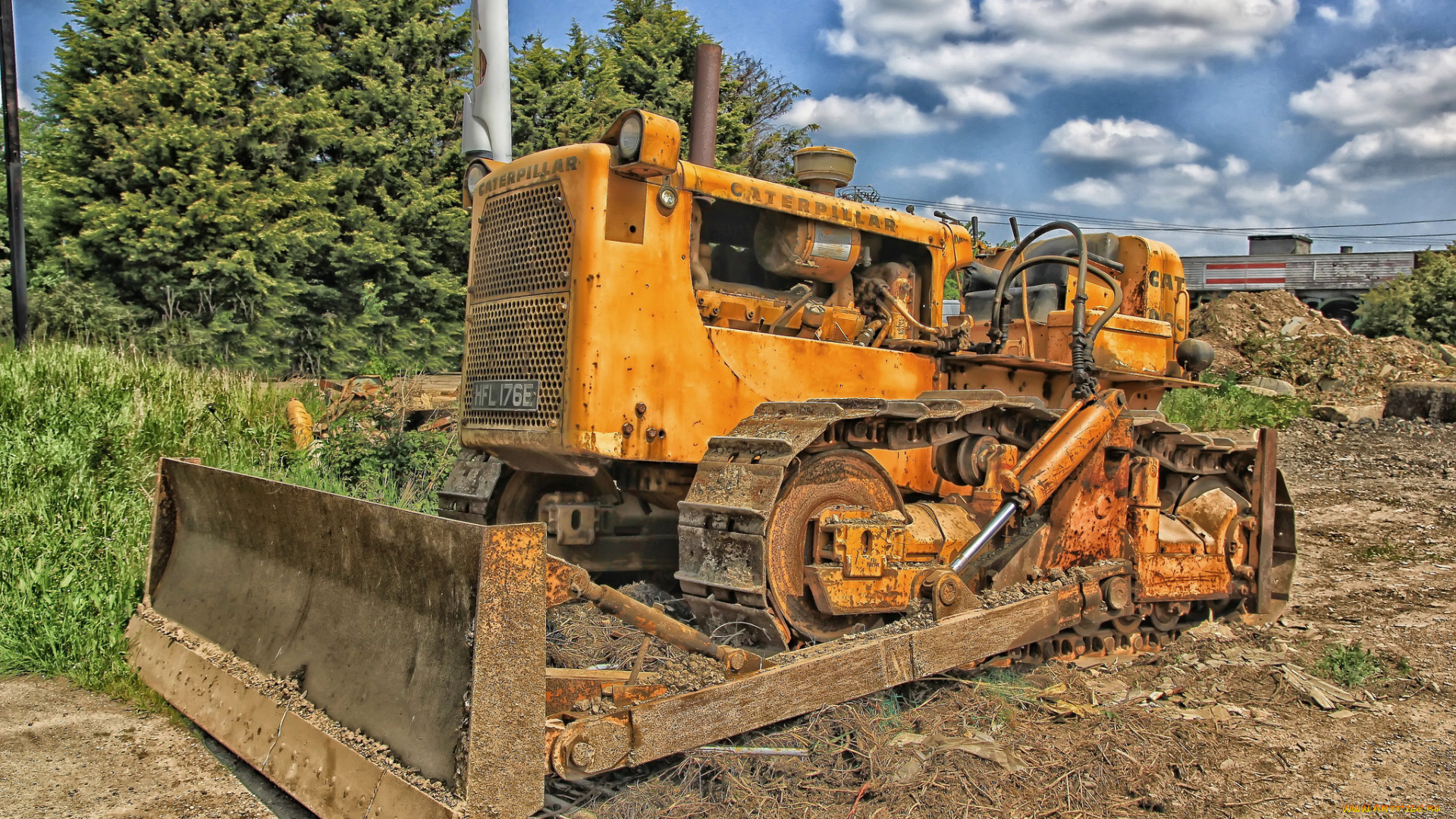 техника, бульдозеры, на, гусенецах, ковш, бульдозер