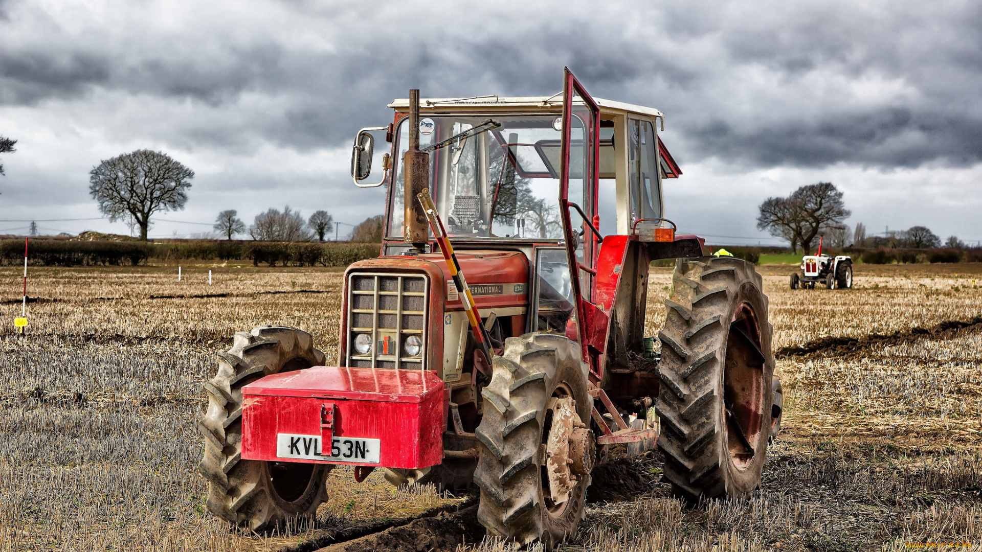 техника, тракторы, поле, трактор