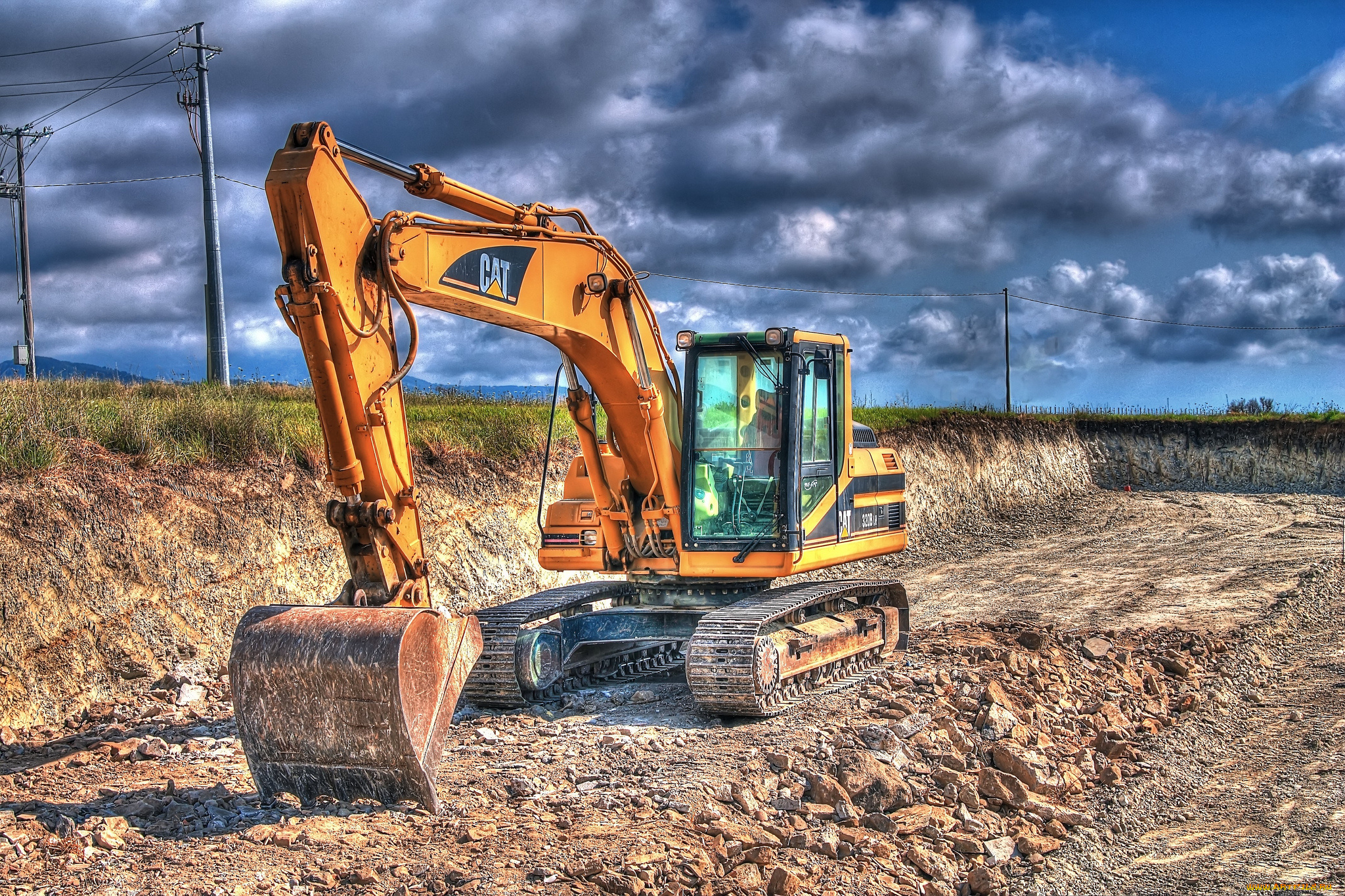 техника, экскаваторы, экскаватор, гусеничный, самоходный