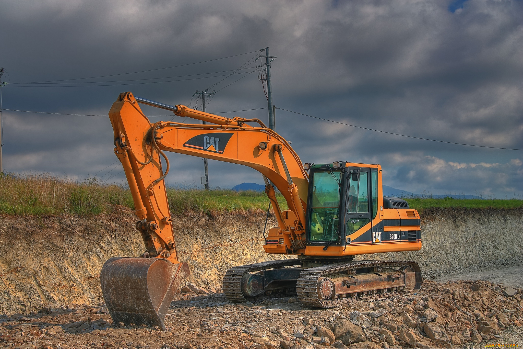 техника, экскаваторы, гусеничный, самоходный, экскаватор