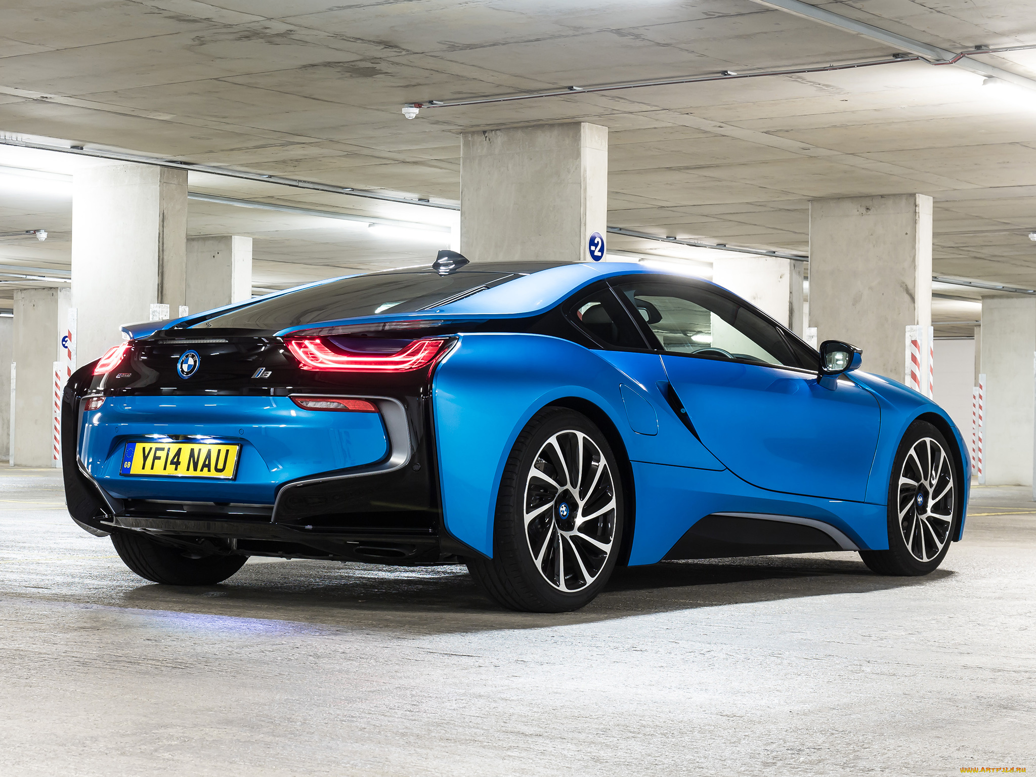 автомобили, bmw, i8, синий, 2014г, uk-spec