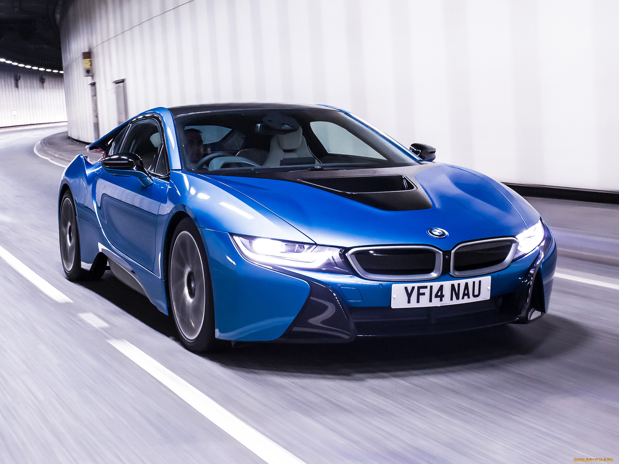автомобили, bmw, синий, 2014г, uk-spec, i8