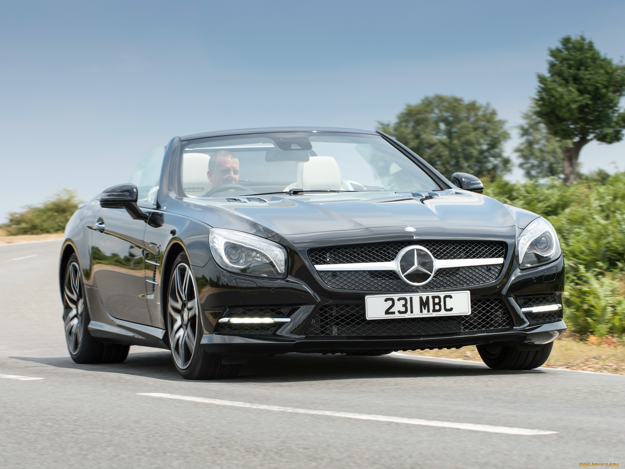 автомобили, mercedes-benz, темный, 2014г, r231, uk-spec, package, sports, amg, sl, 400