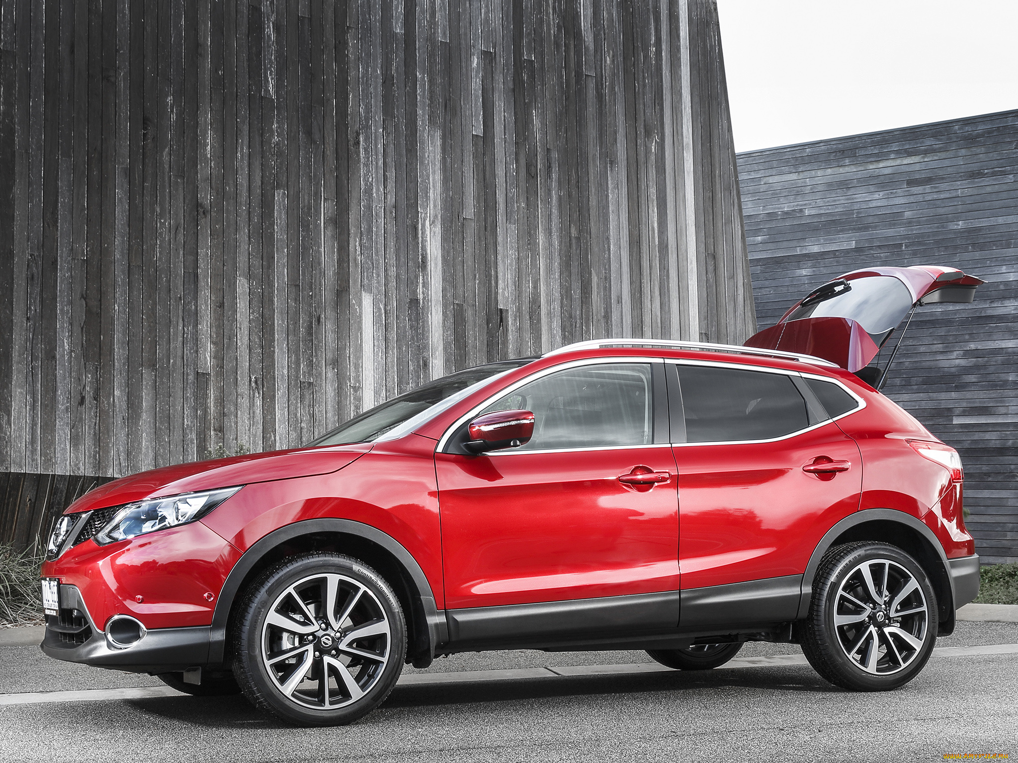 автомобили, nissan, datsun, au-spec, qashqai, красный, 2014г