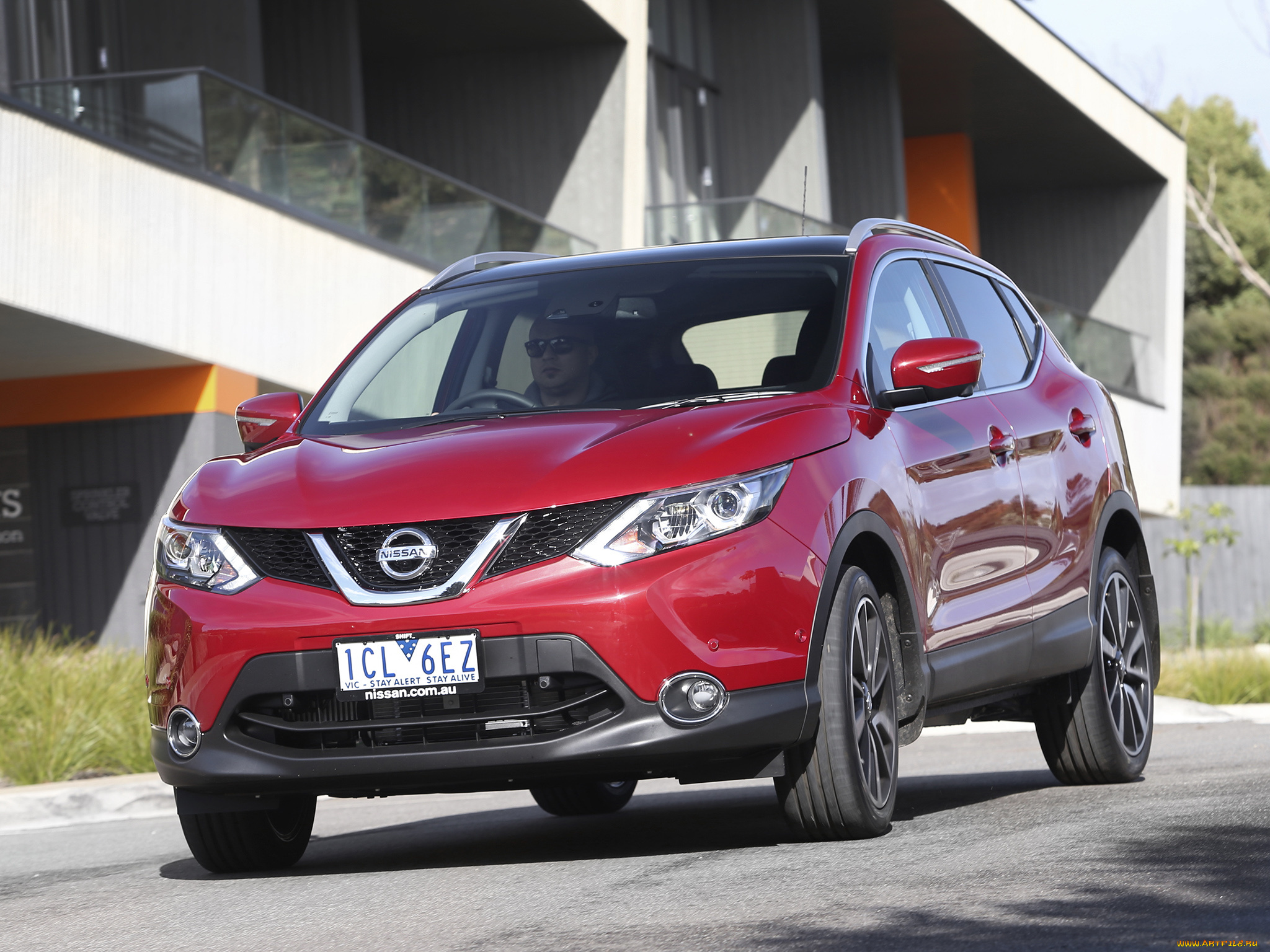 автомобили, nissan, datsun, qashqai, красный, 2014г, au-spec