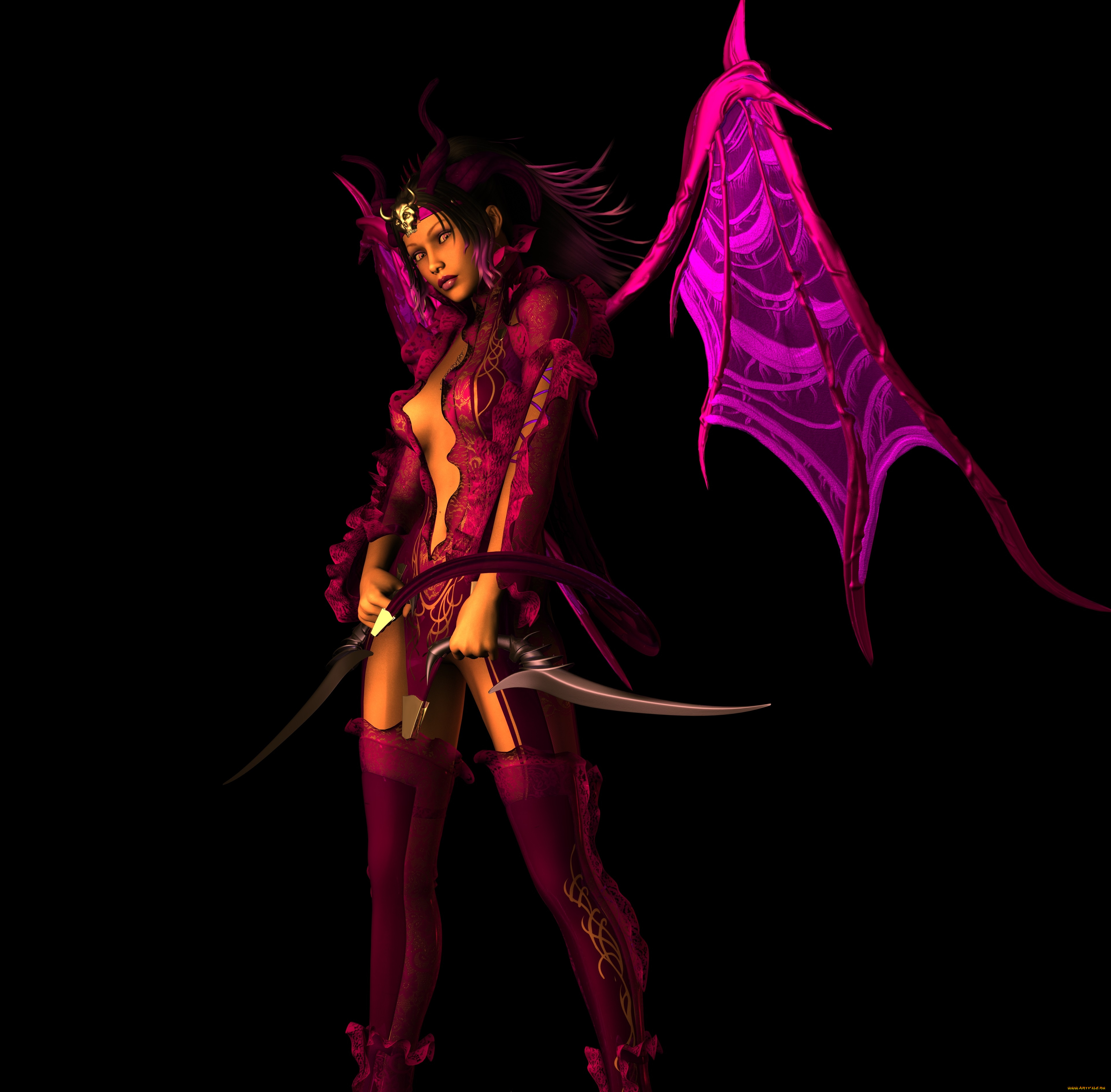 3д, графика, существа, , creatures, демон