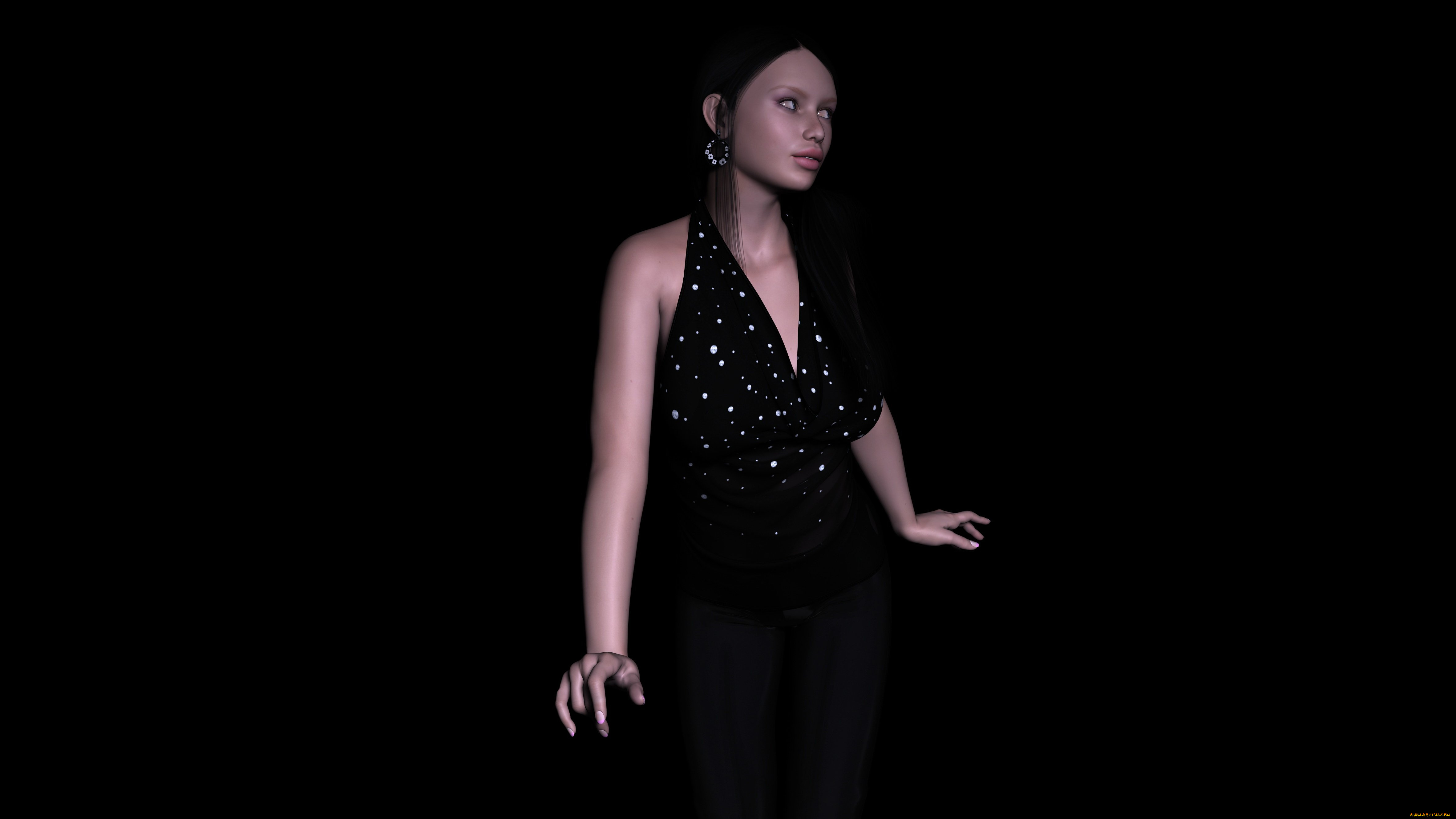 maggy, 3д, графика, люди, , people, девушка, рыжая, взгляд