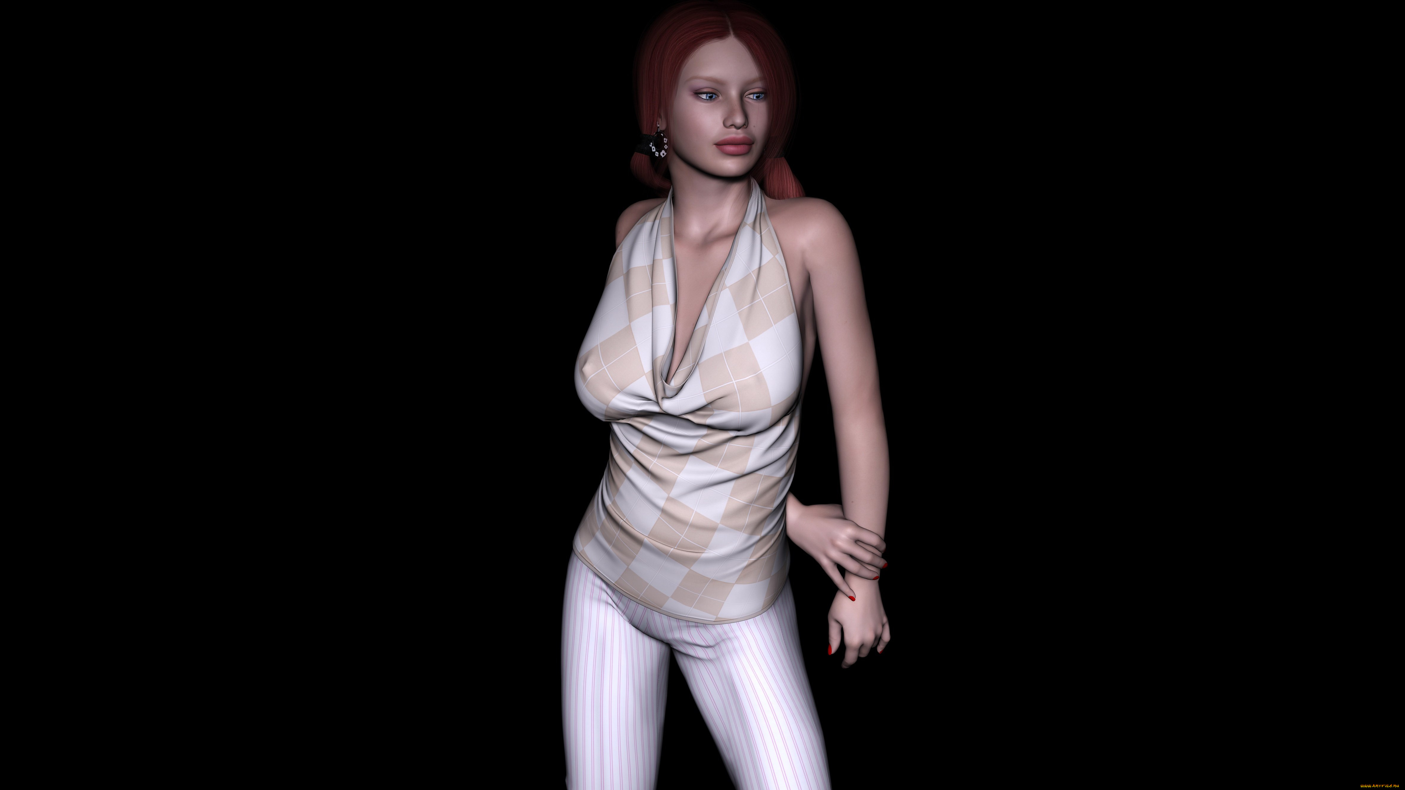 maggy, 3д, графика, люди, , people, взгляд, девушка, рыжая