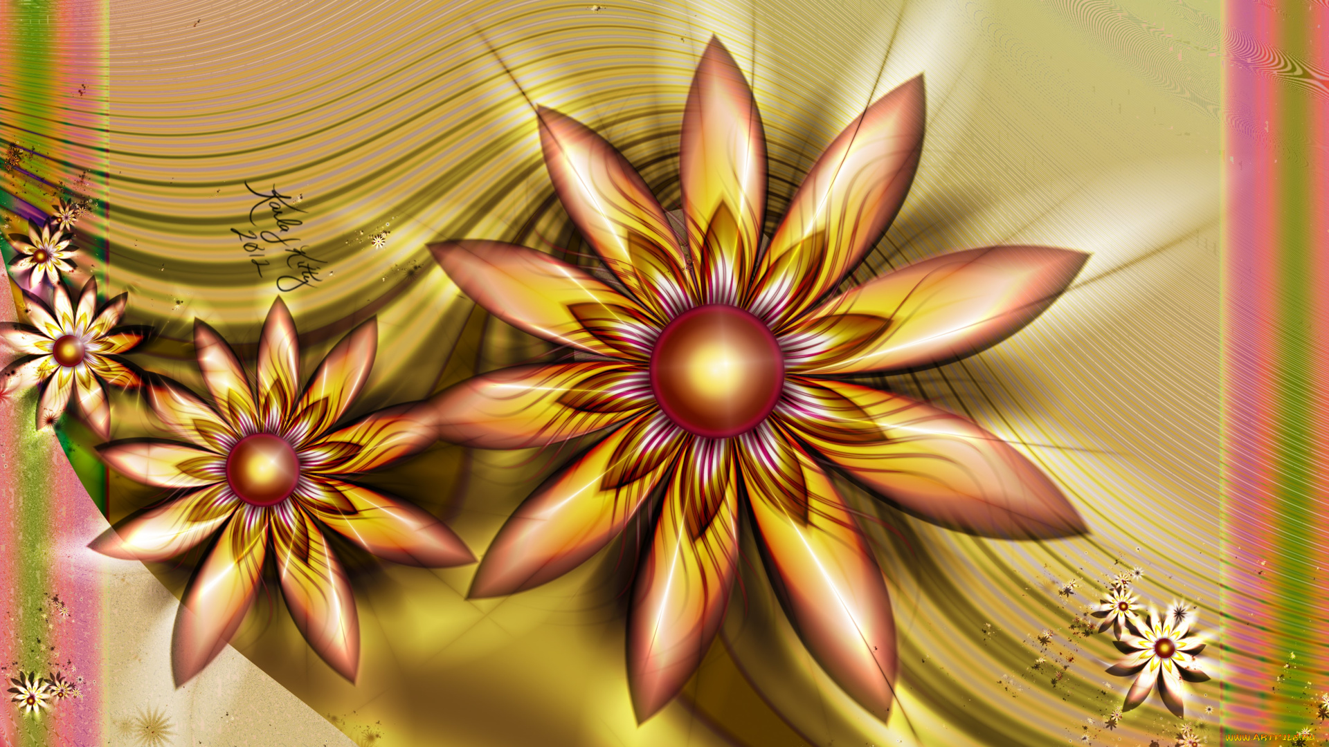 3д, графика, цветы, , flowers, узор, фон, цвета, лепестки