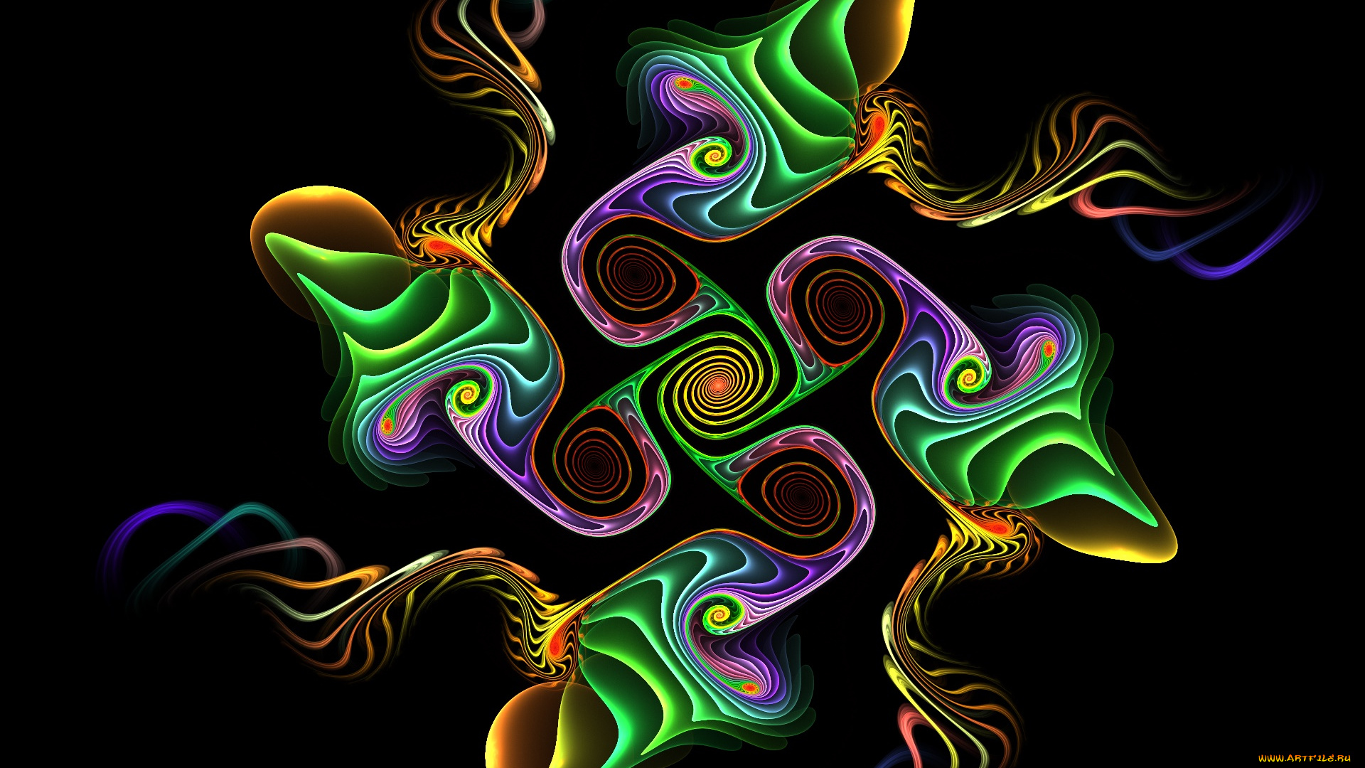 3д, графика, фракталы, , fractal, узор, фон, цвета
