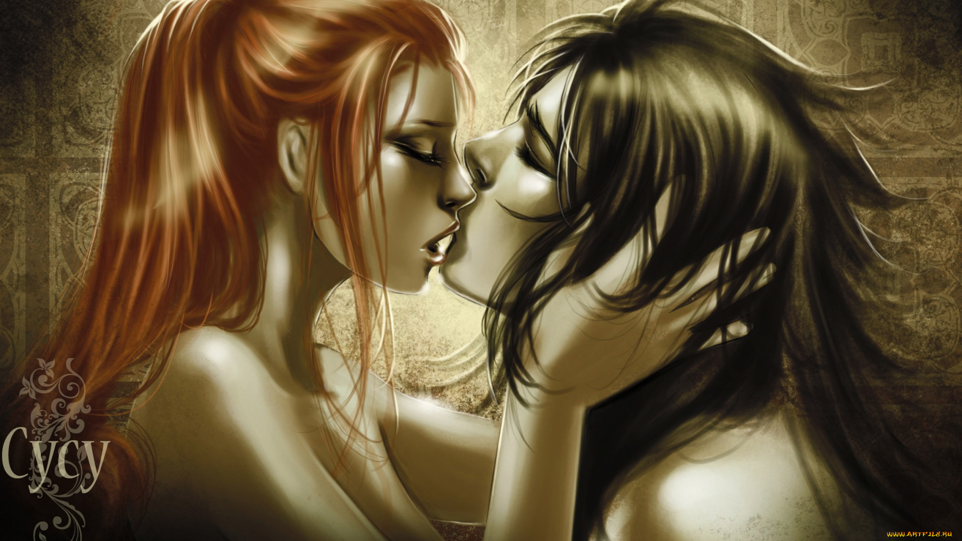 рисованное, люди, любовь, пара, laufey