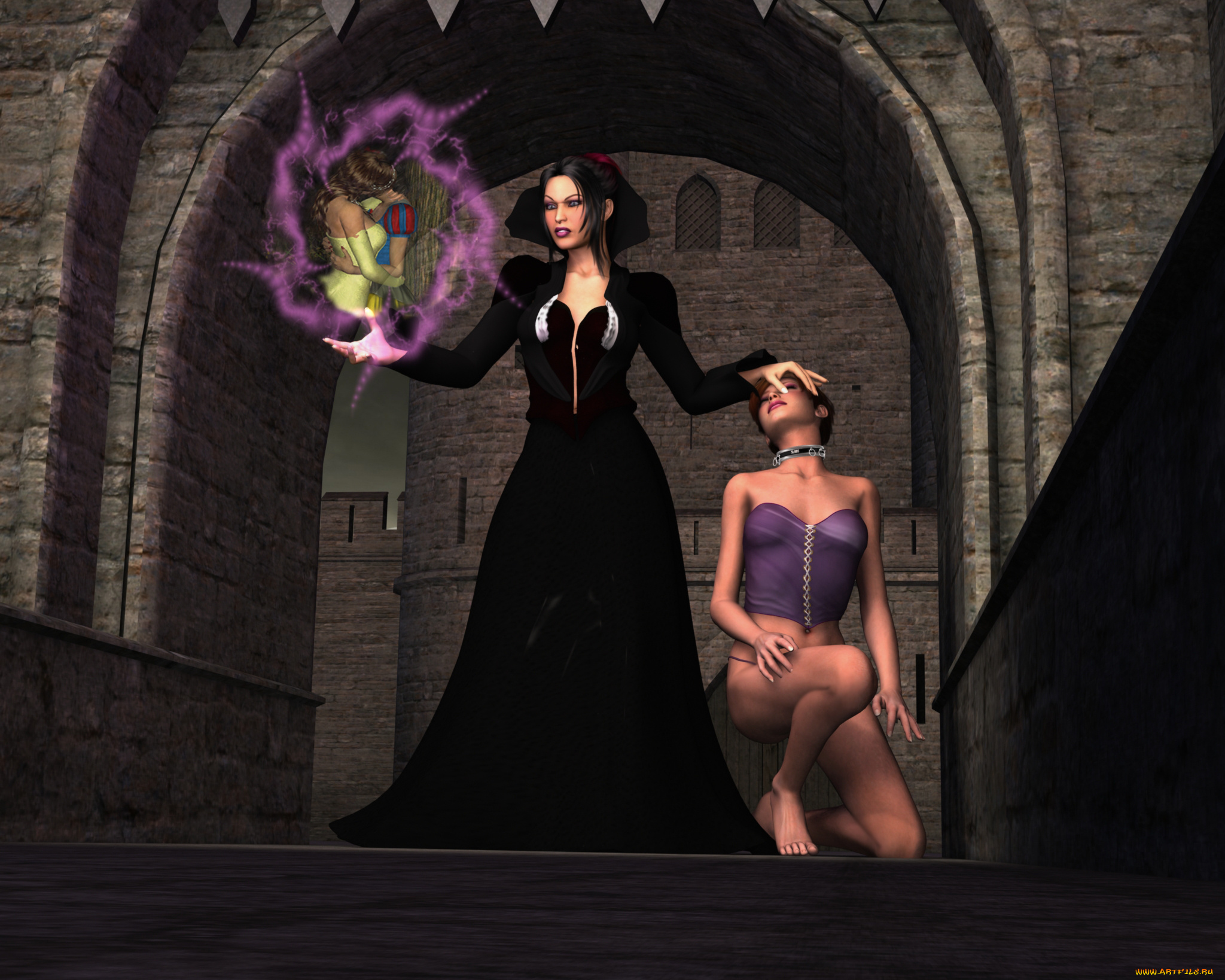 3д, графика, фантазия, , fantasy, магия, фон, взгляд, девушки