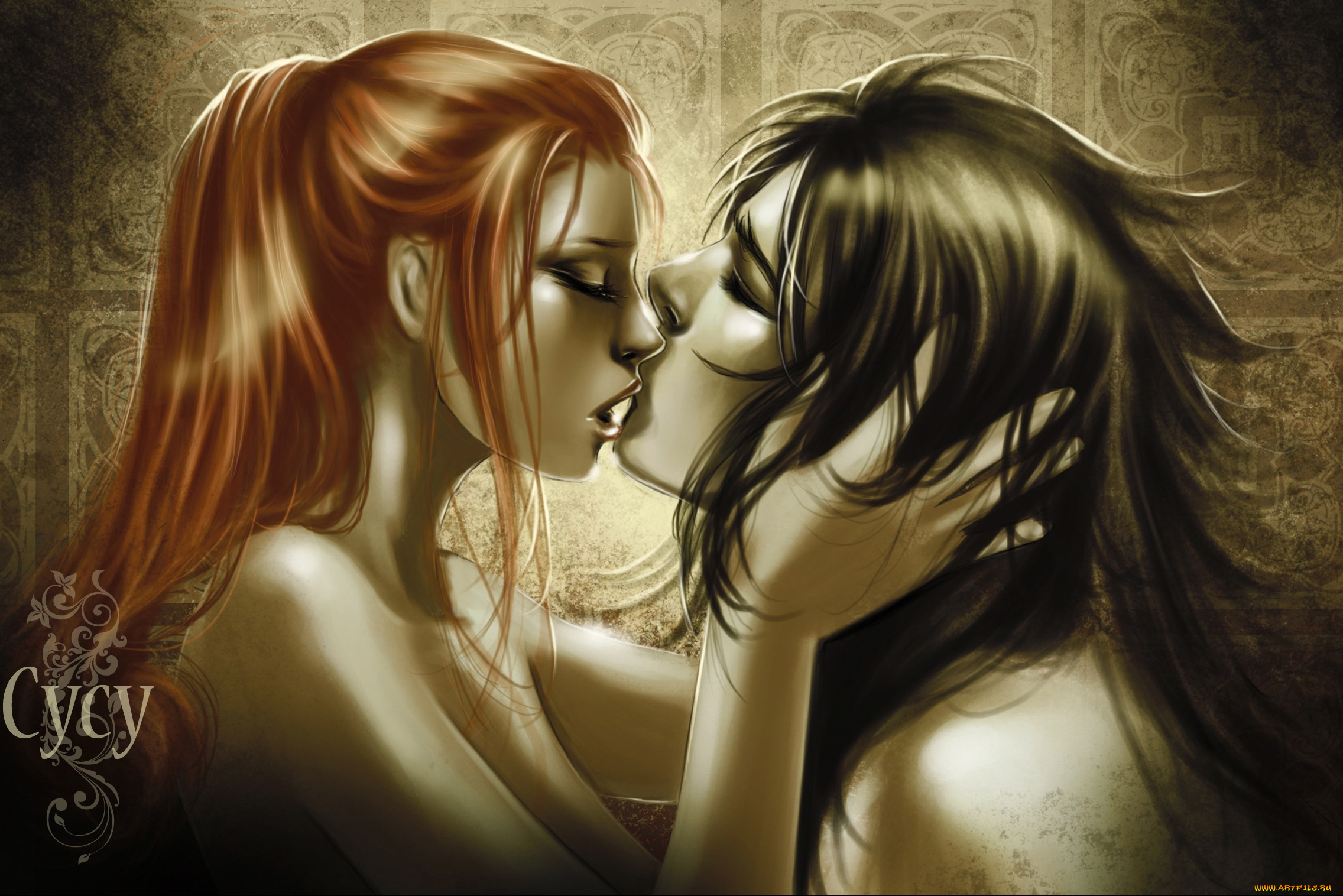 рисованное, люди, любовь, пара, laufey