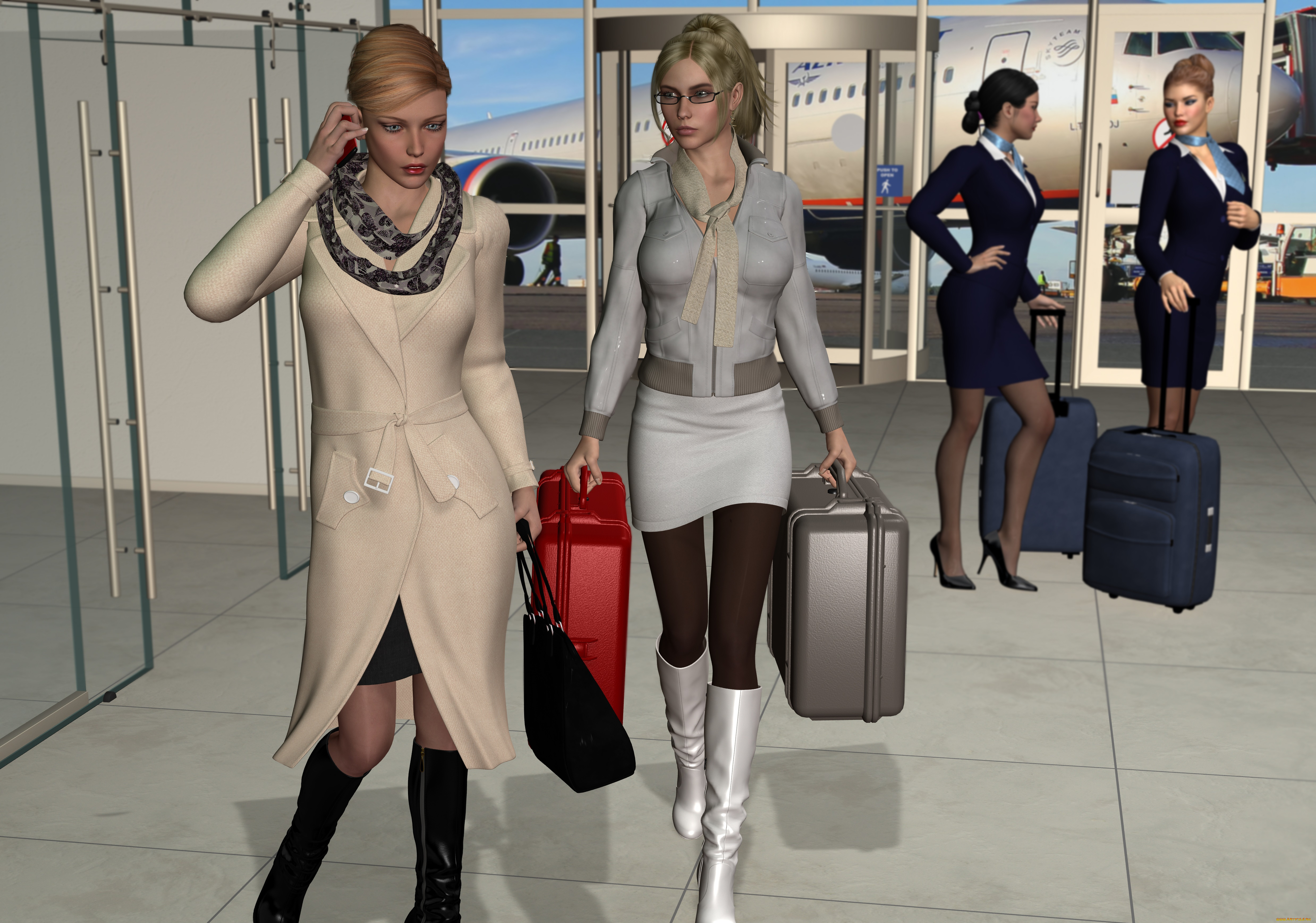 she, wolf, ii, 3д, графика, фантазия, , fantasy, девушки, взгляд, фон