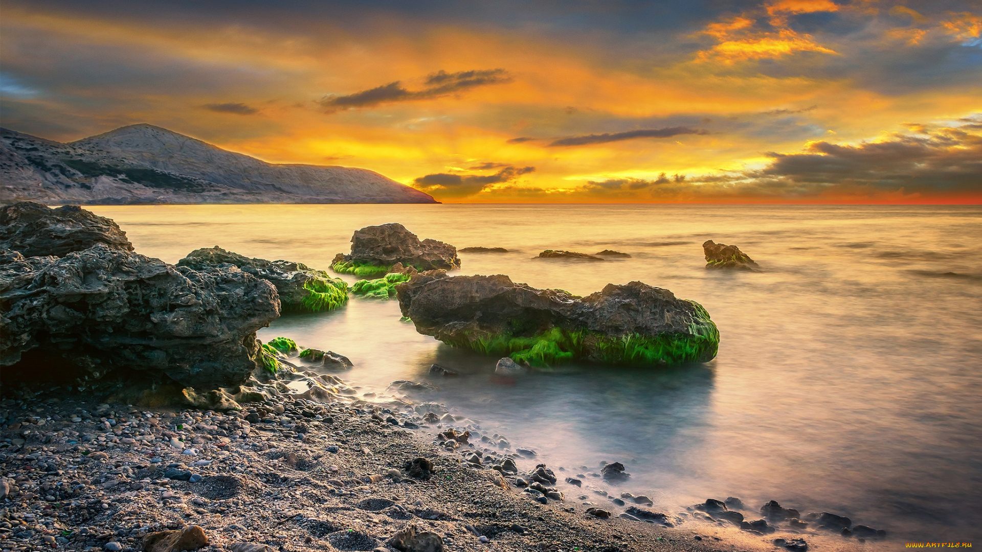 природа, побережье, море, берег