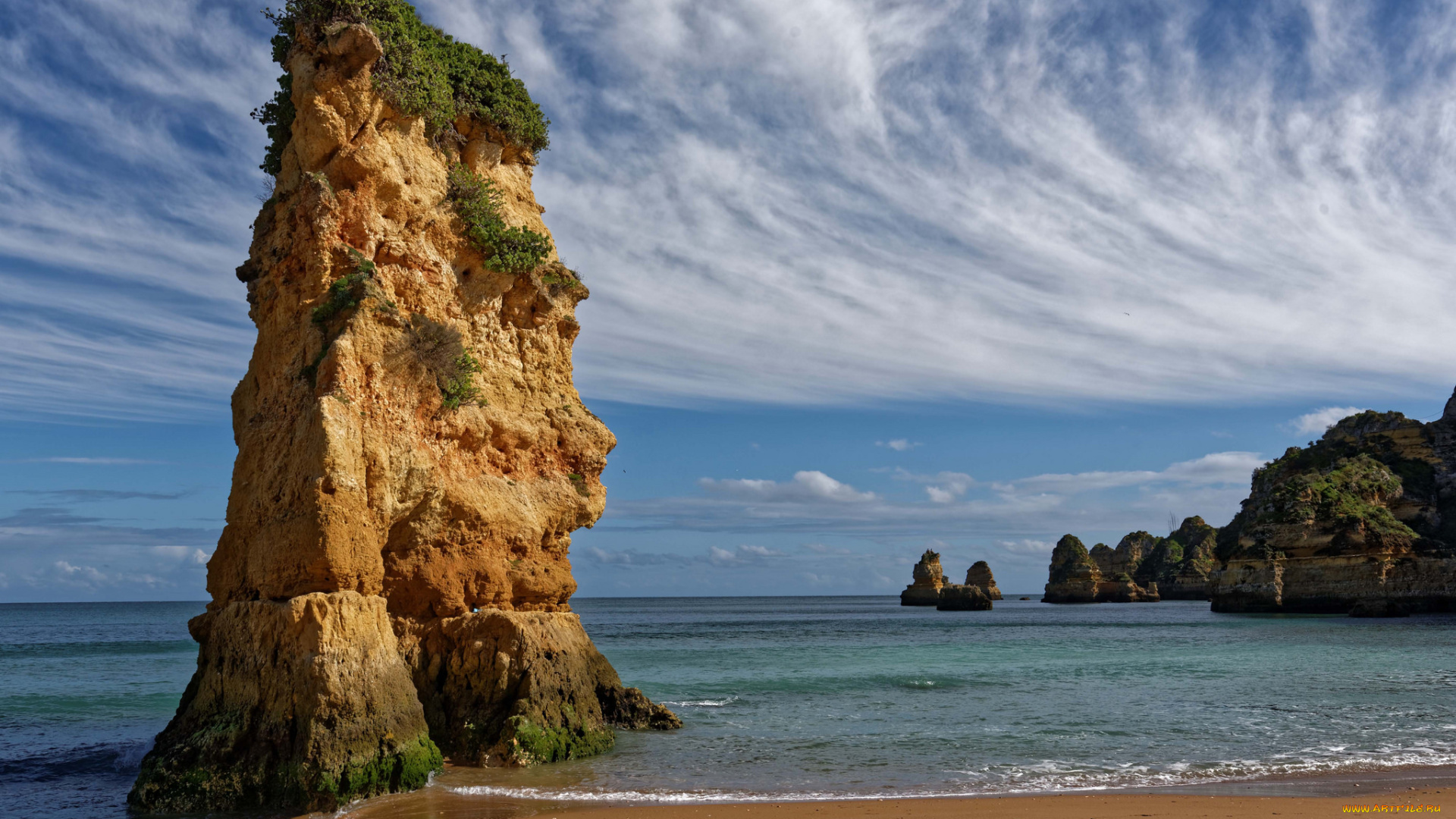 природа, побережье, море, берег