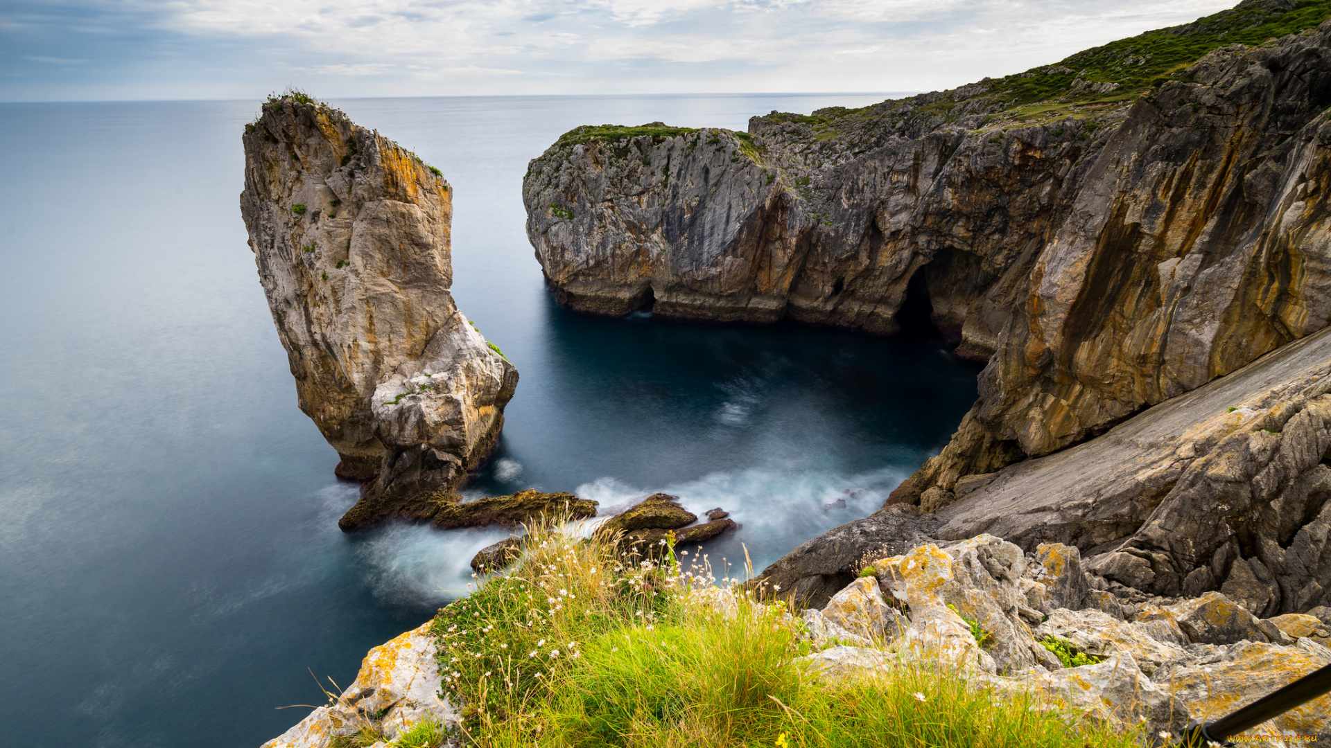 природа, побережье, простор