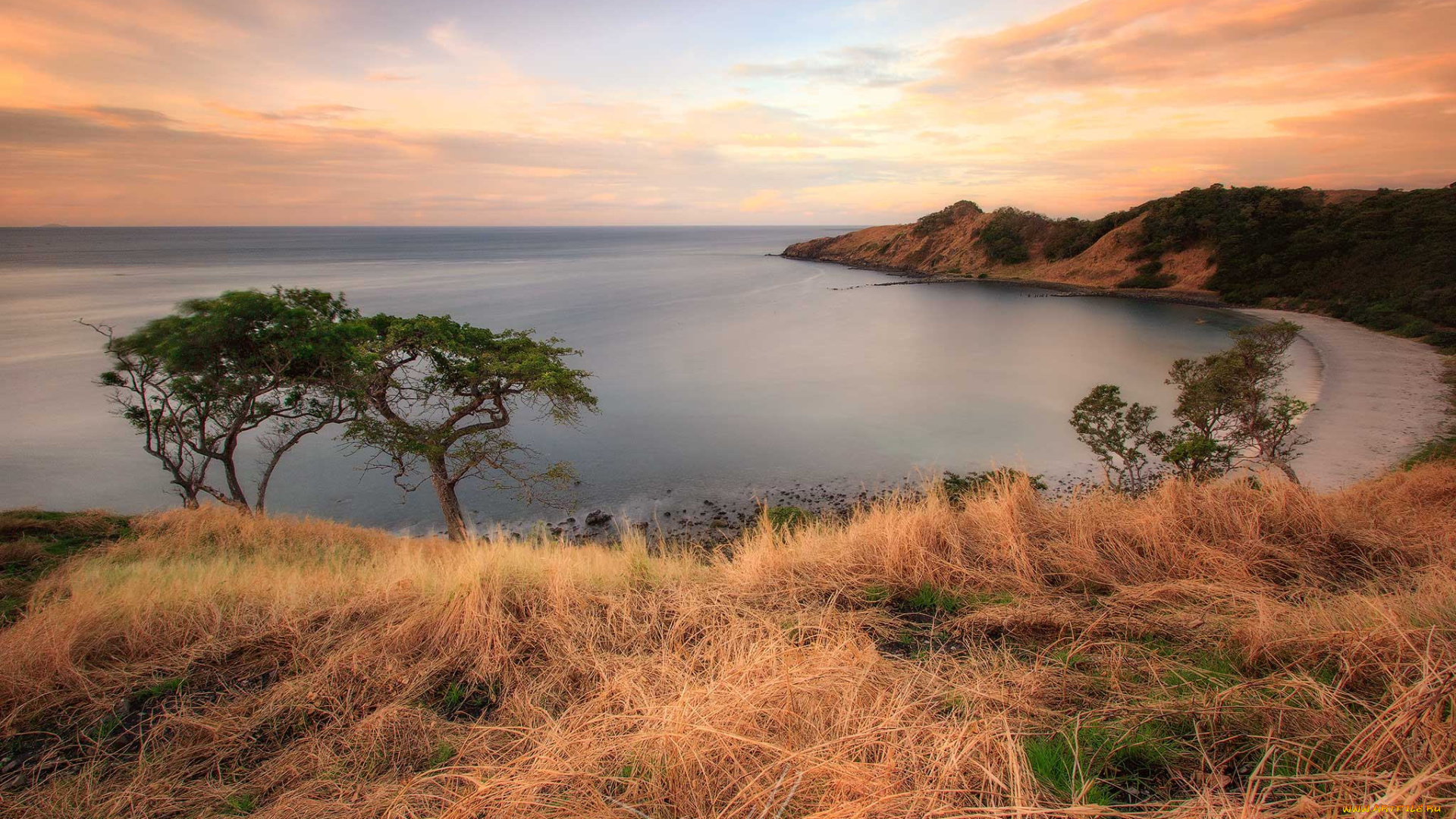 природа, побережье, простор