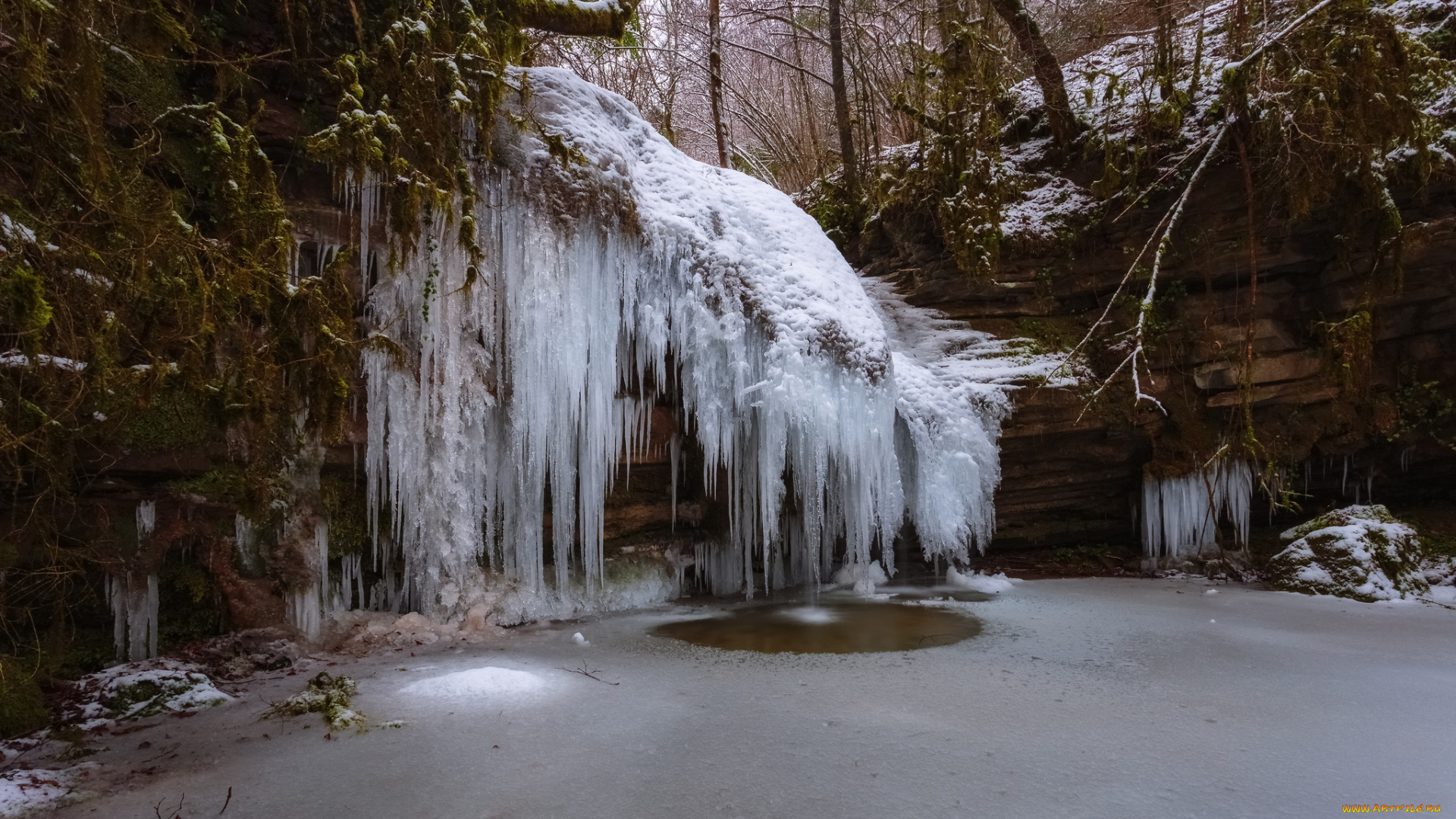 природа, зима, снег