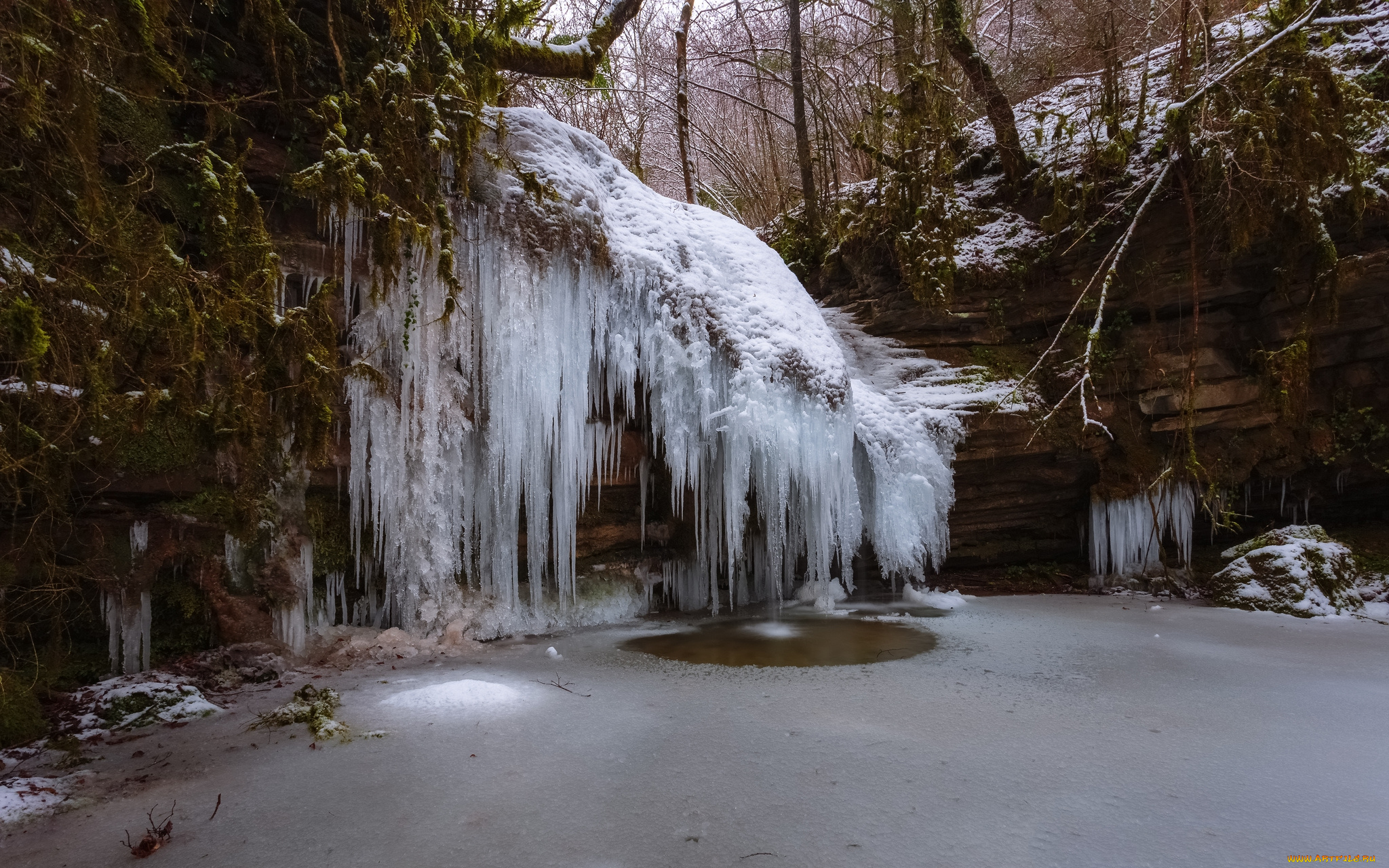 природа, зима, снег