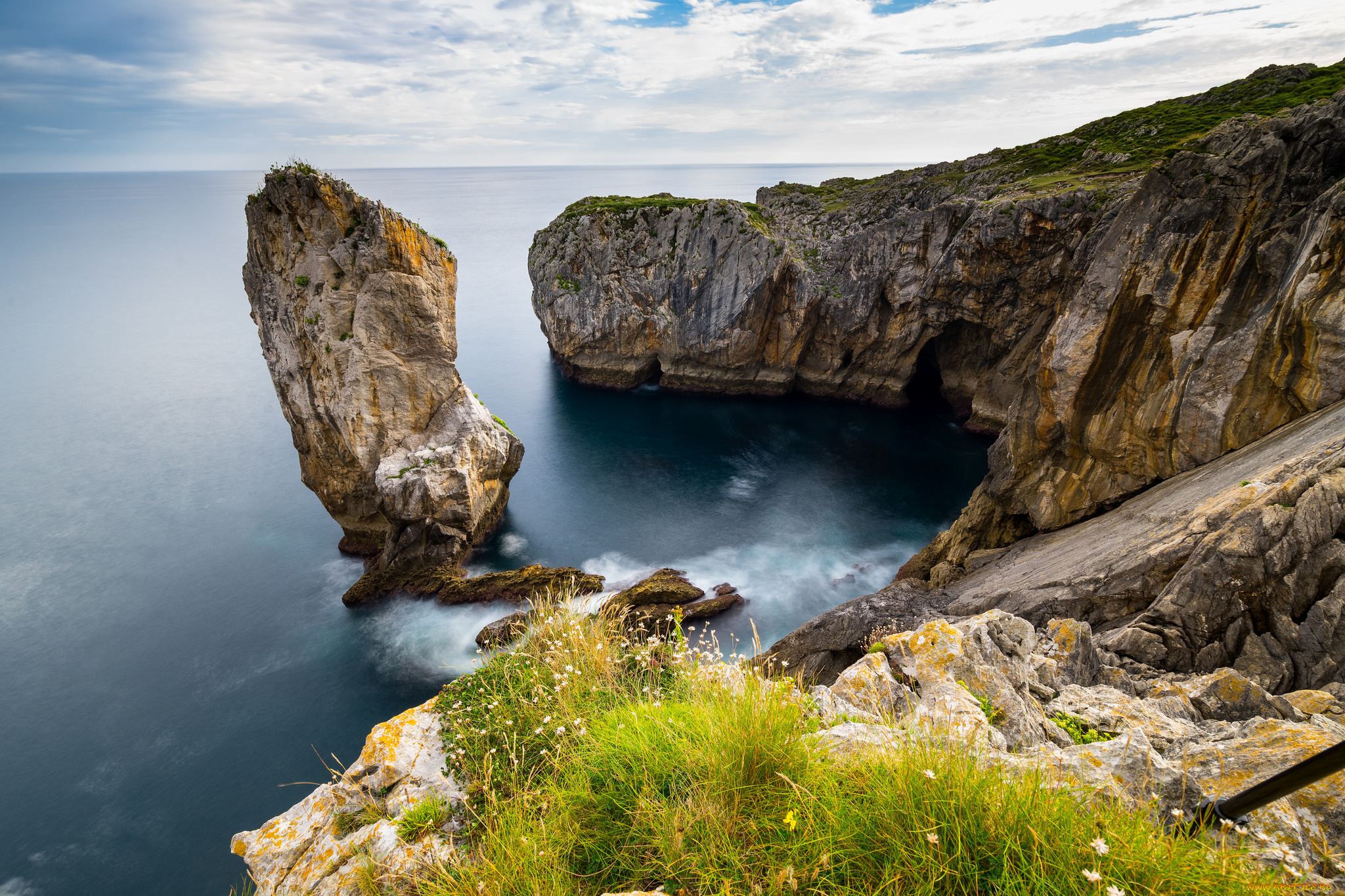природа, побережье, простор