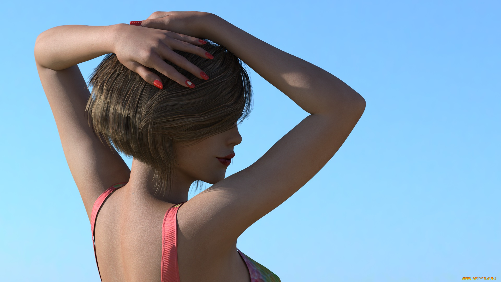 3д, графика, портрет, , portraits, фон, девушка, взгляд