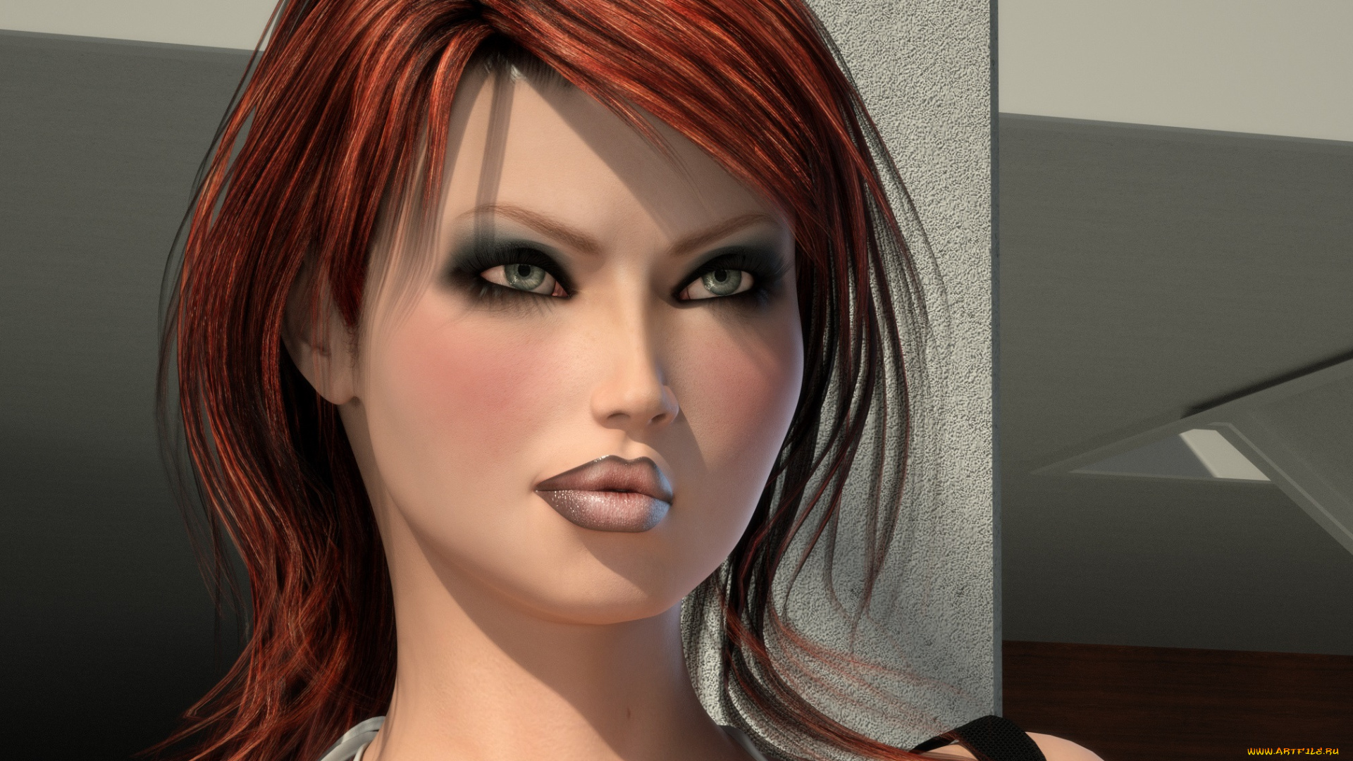 3д, графика, портрет, , portraits, фон, взгляд, девушка