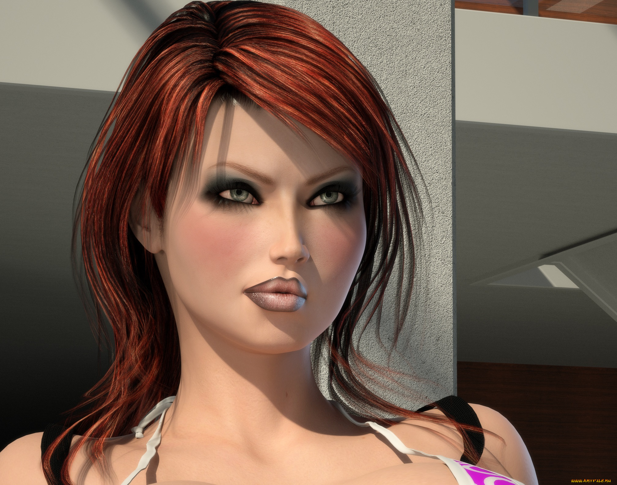 3д, графика, портрет, , portraits, фон, взгляд, девушка