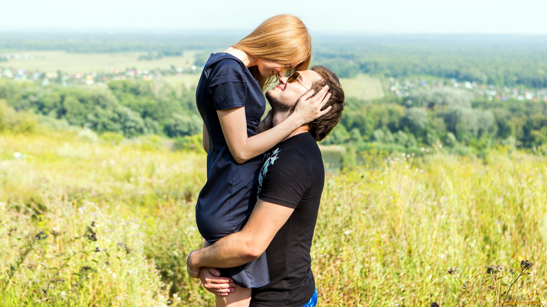 разное, мужчина, женщина, луг, влюбленные