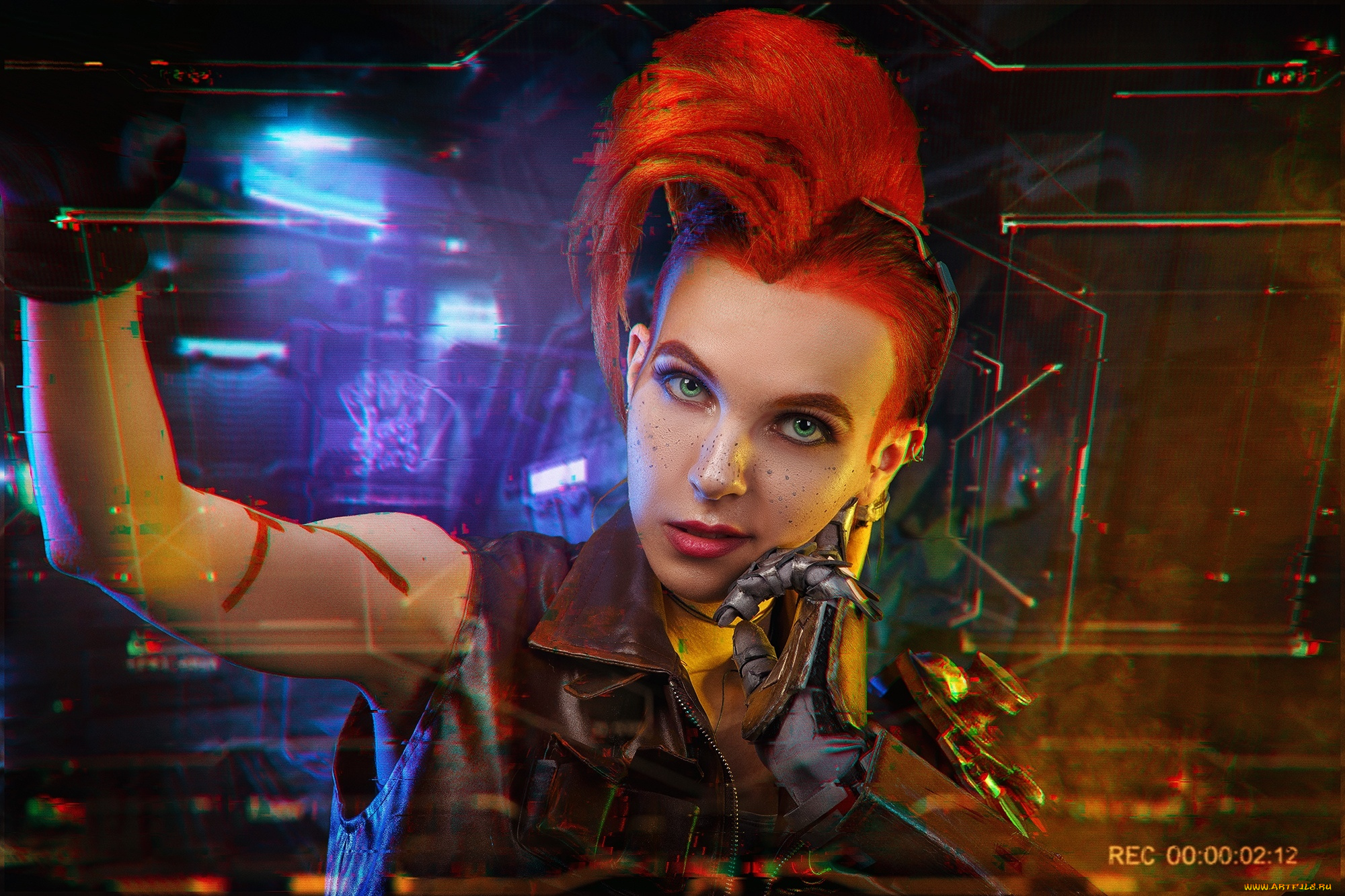 девушки, анастасия, романова, джинкс, костюм, коса, лицо, анастасия, романова