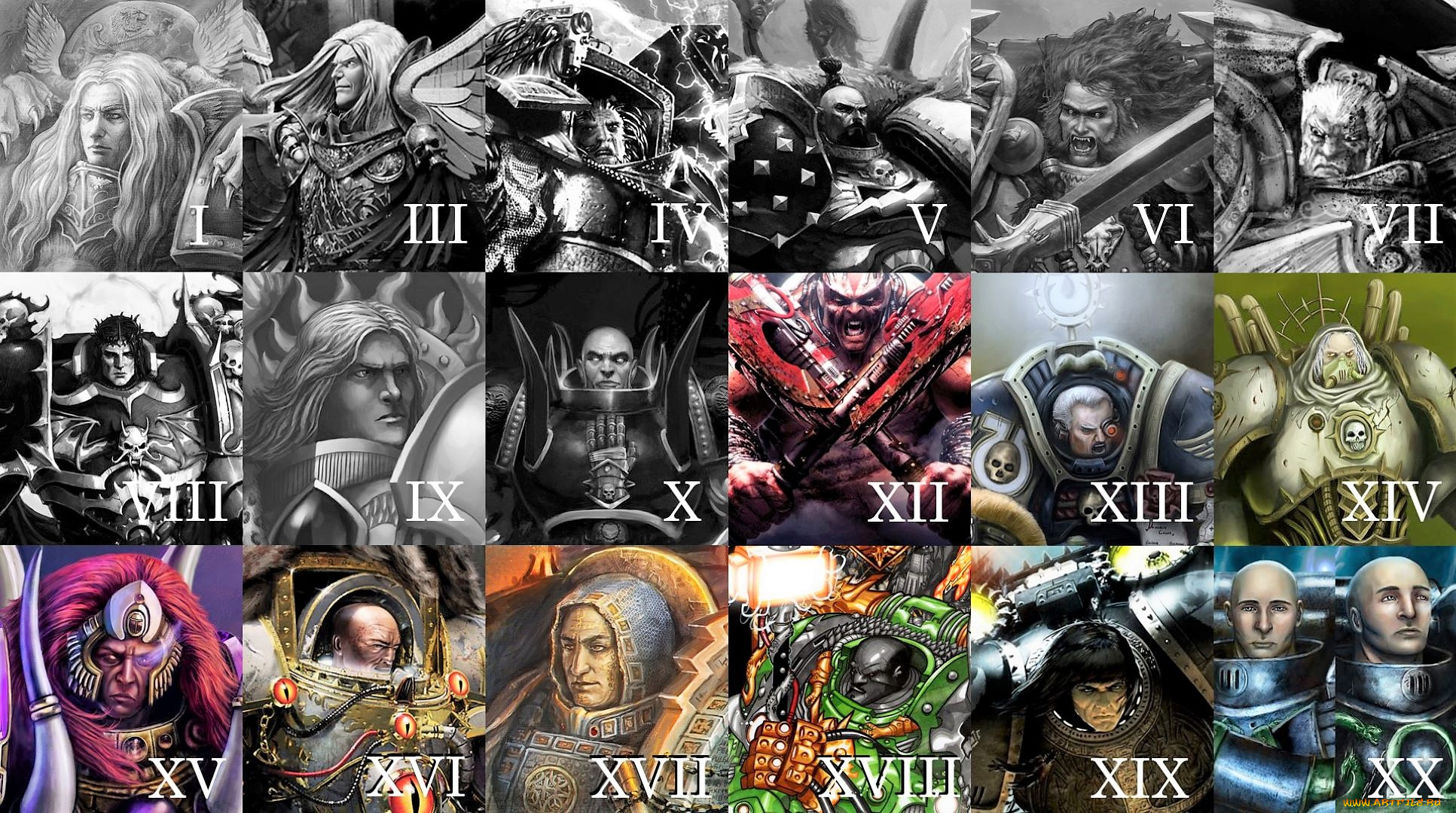 видео, игры, warhammer, 40k, персонажи, коллаж