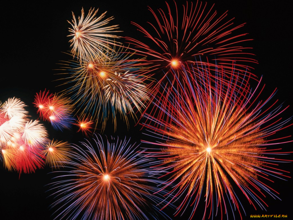 разное, салюты, фейерверки