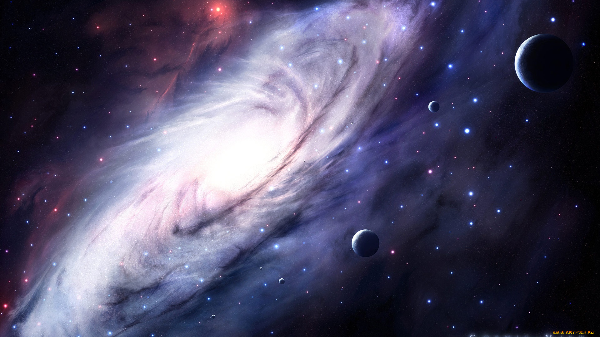 космос, галактики, туманности