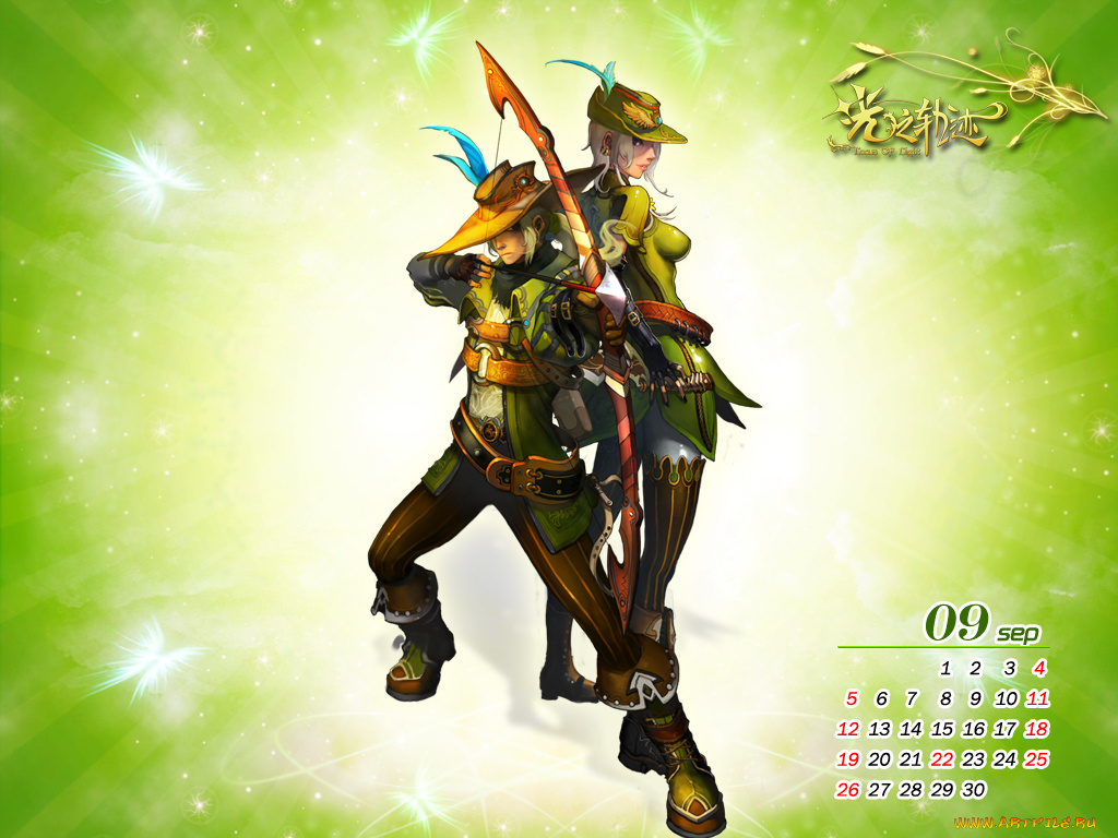 календари, аниме