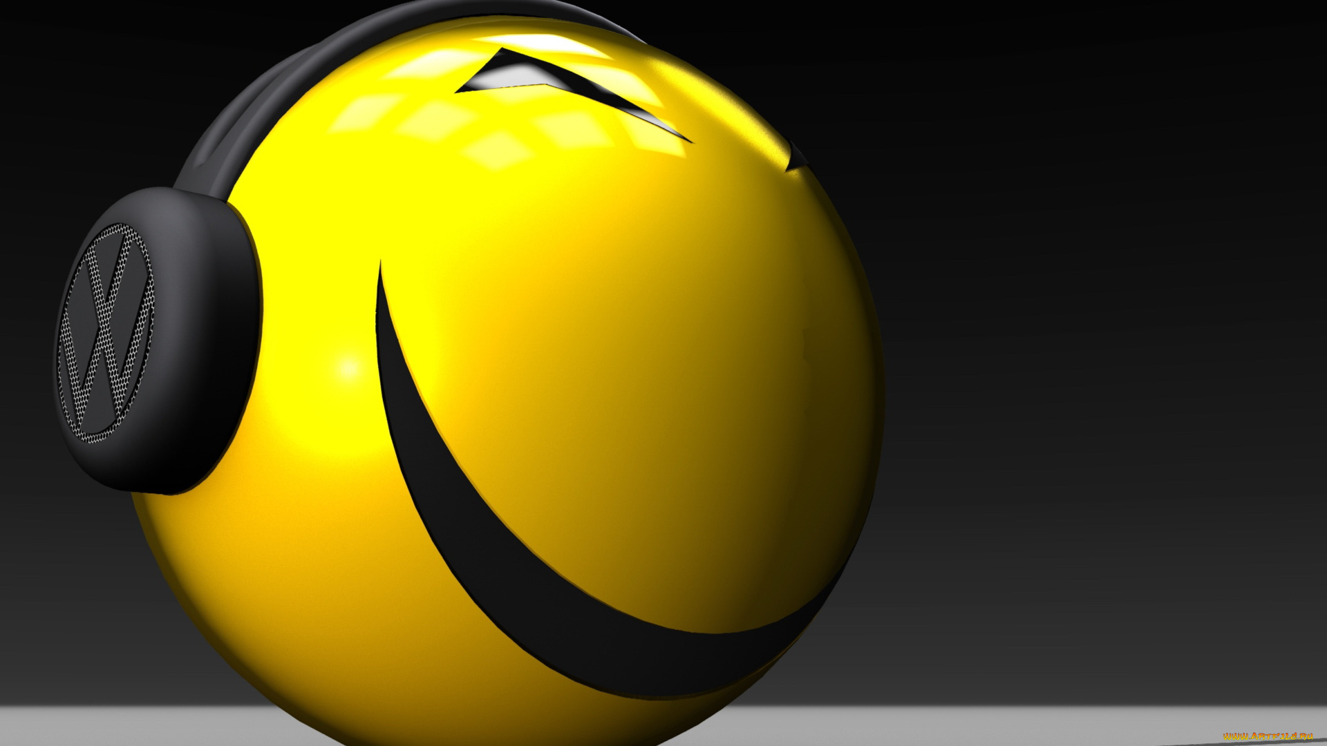 3д, графика, humor, юмор, смайлик, наушники