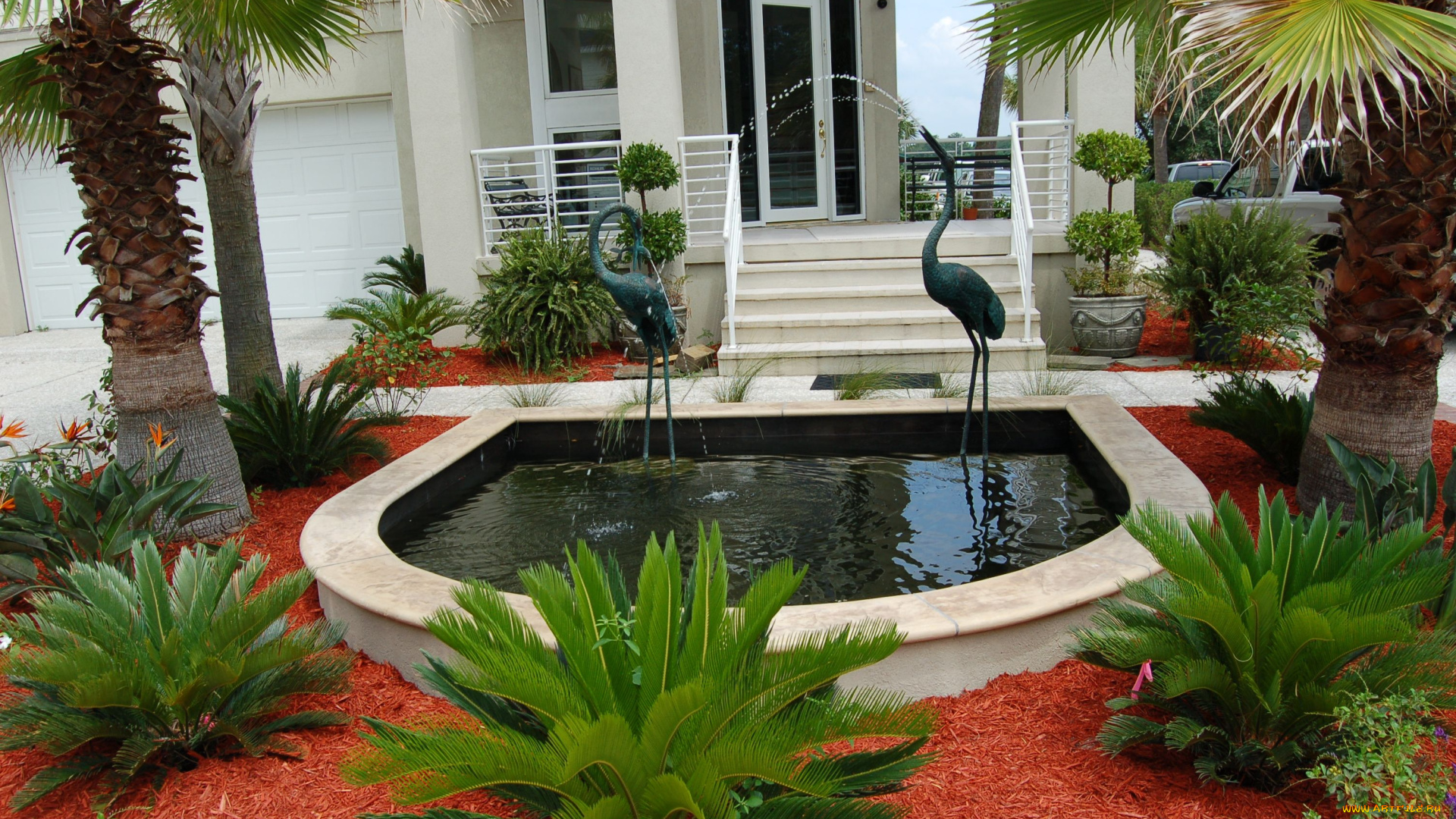 города, фонтаны