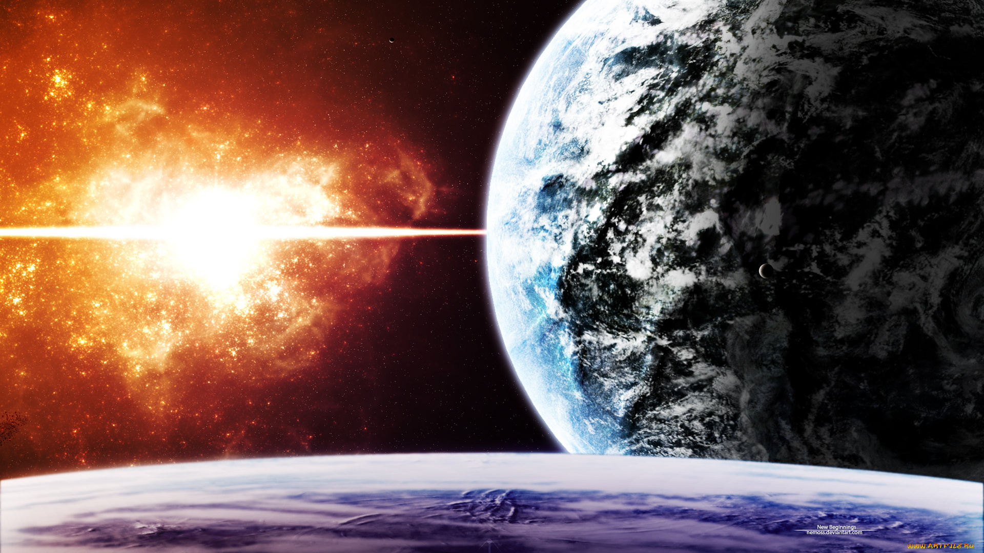 космос, арт, планеты