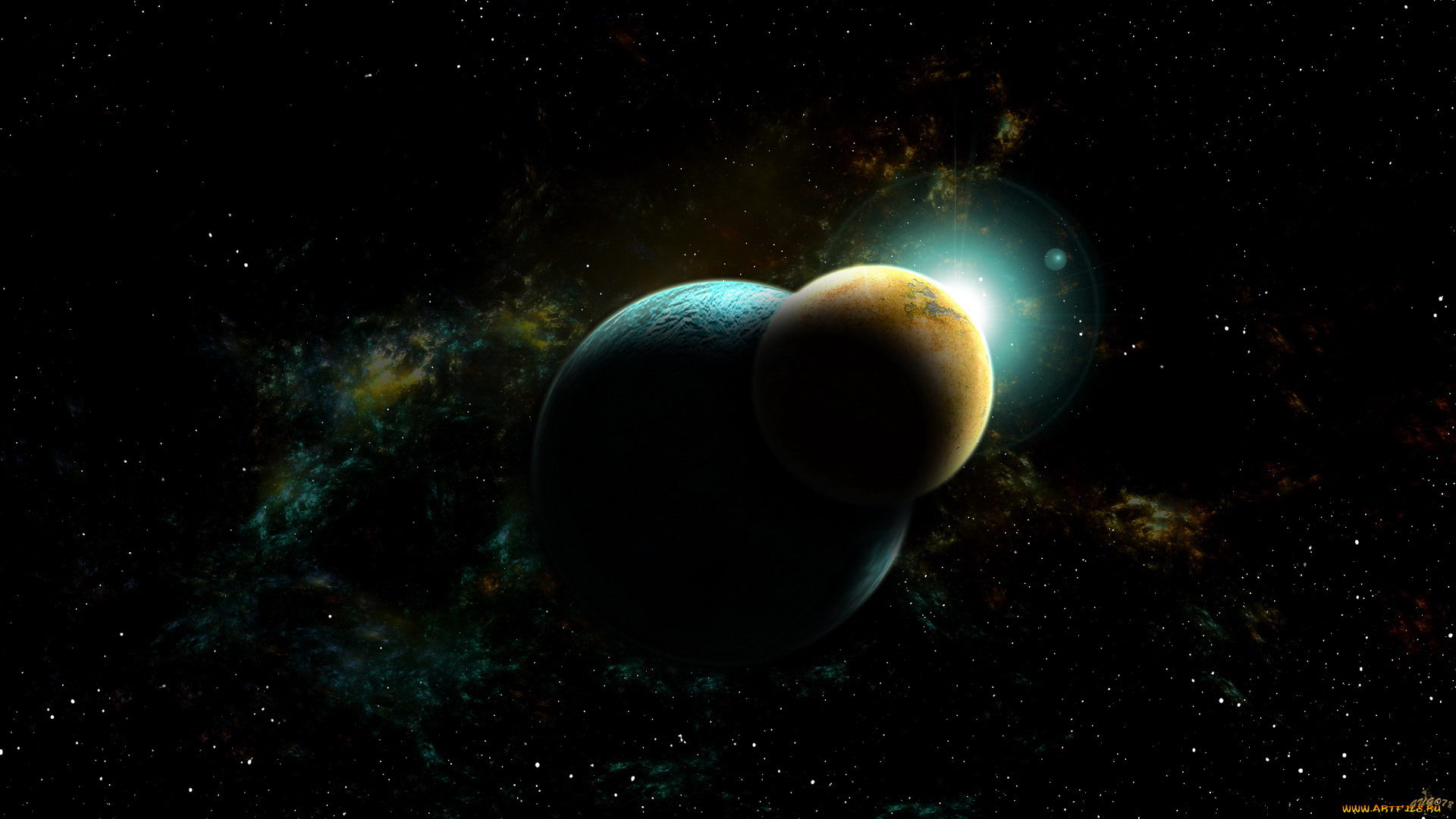 космос, арт, планеты