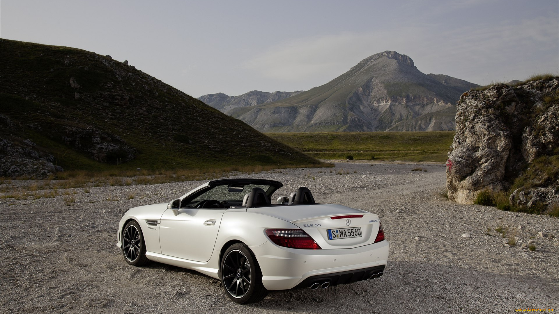 mercedes, benz, slk55, amg, 2012, автомобили