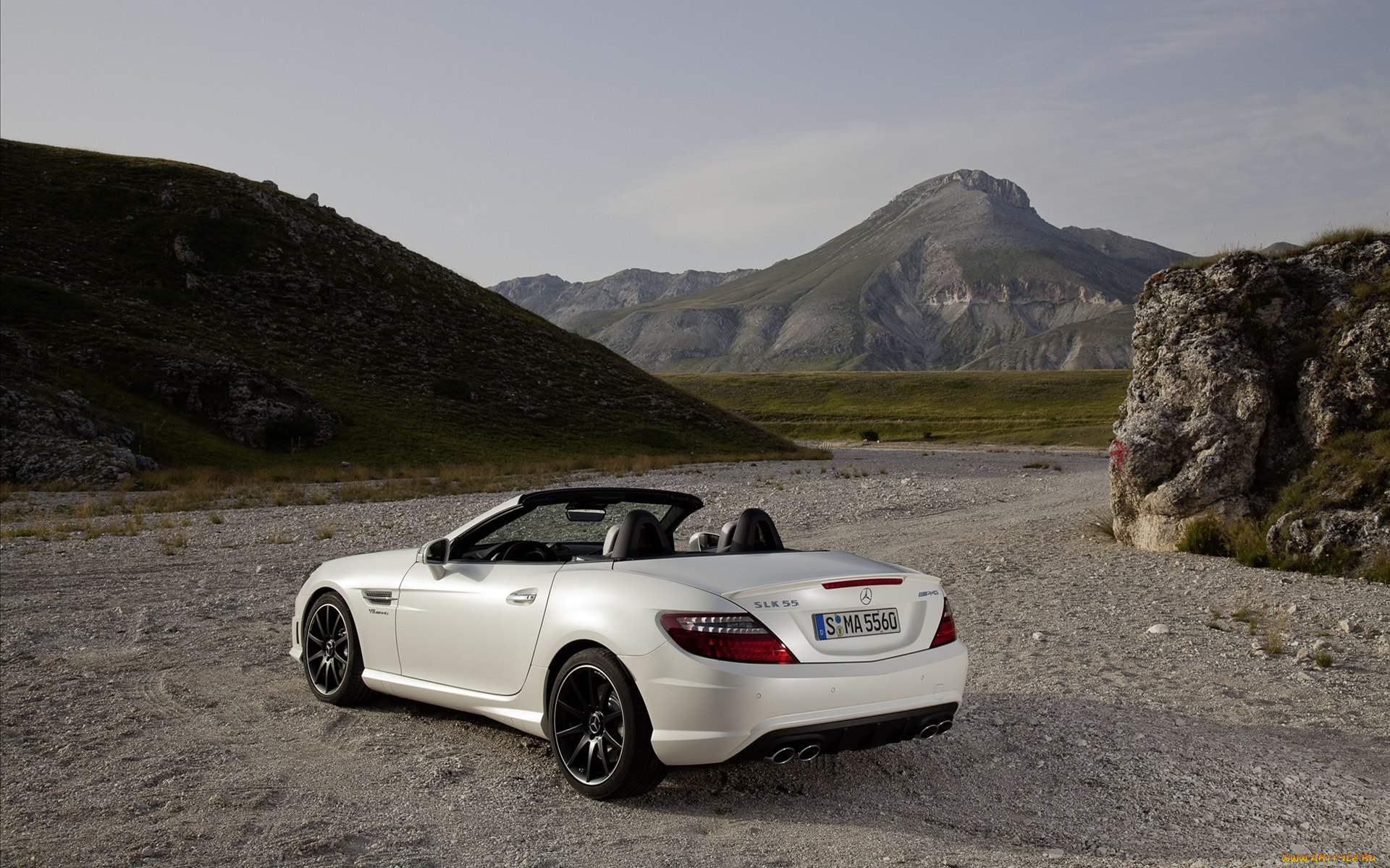 mercedes, benz, slk55, amg, 2012, автомобили