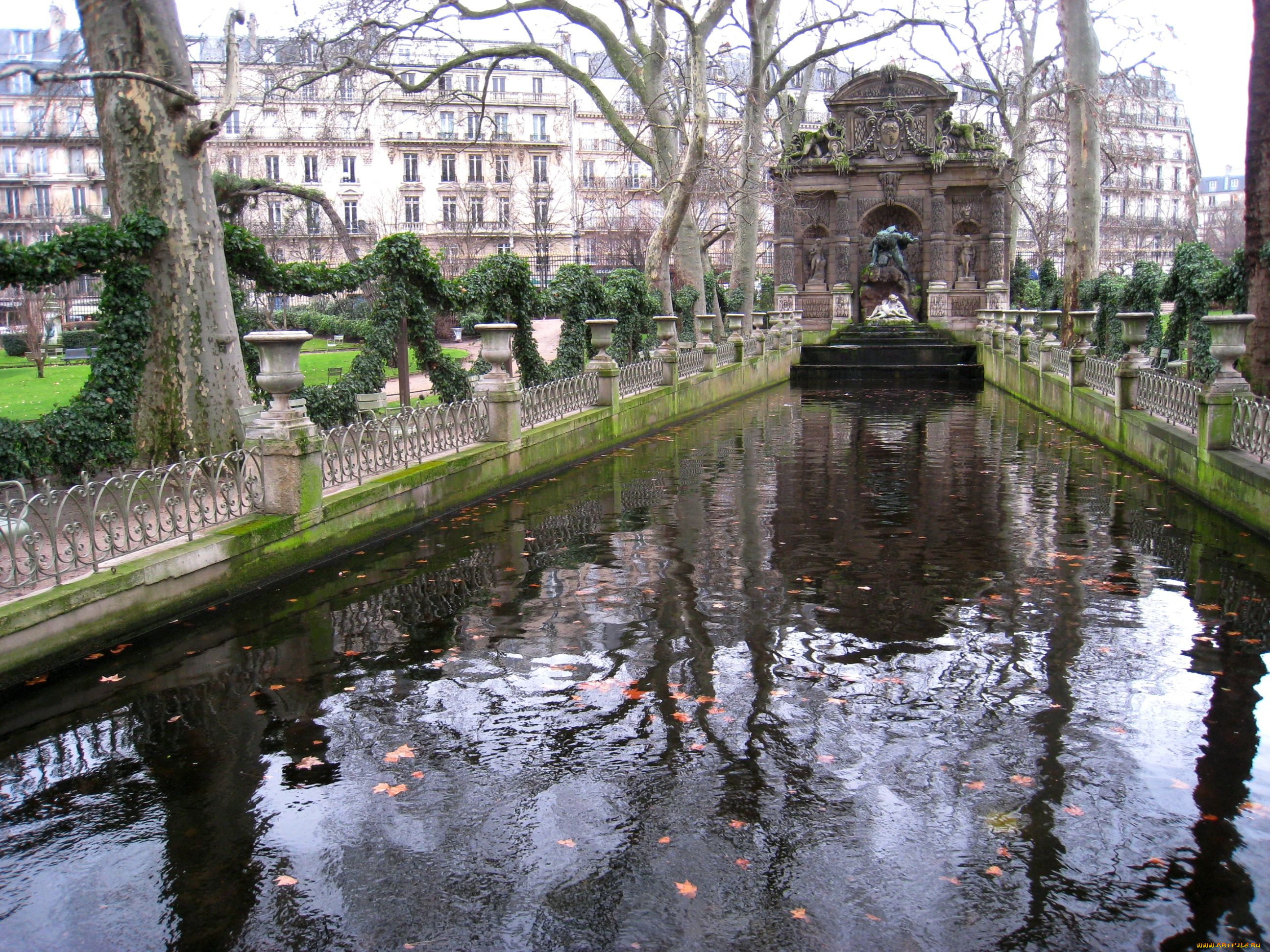 jardin, du, luxembourg, города, фонтаны, люксембург