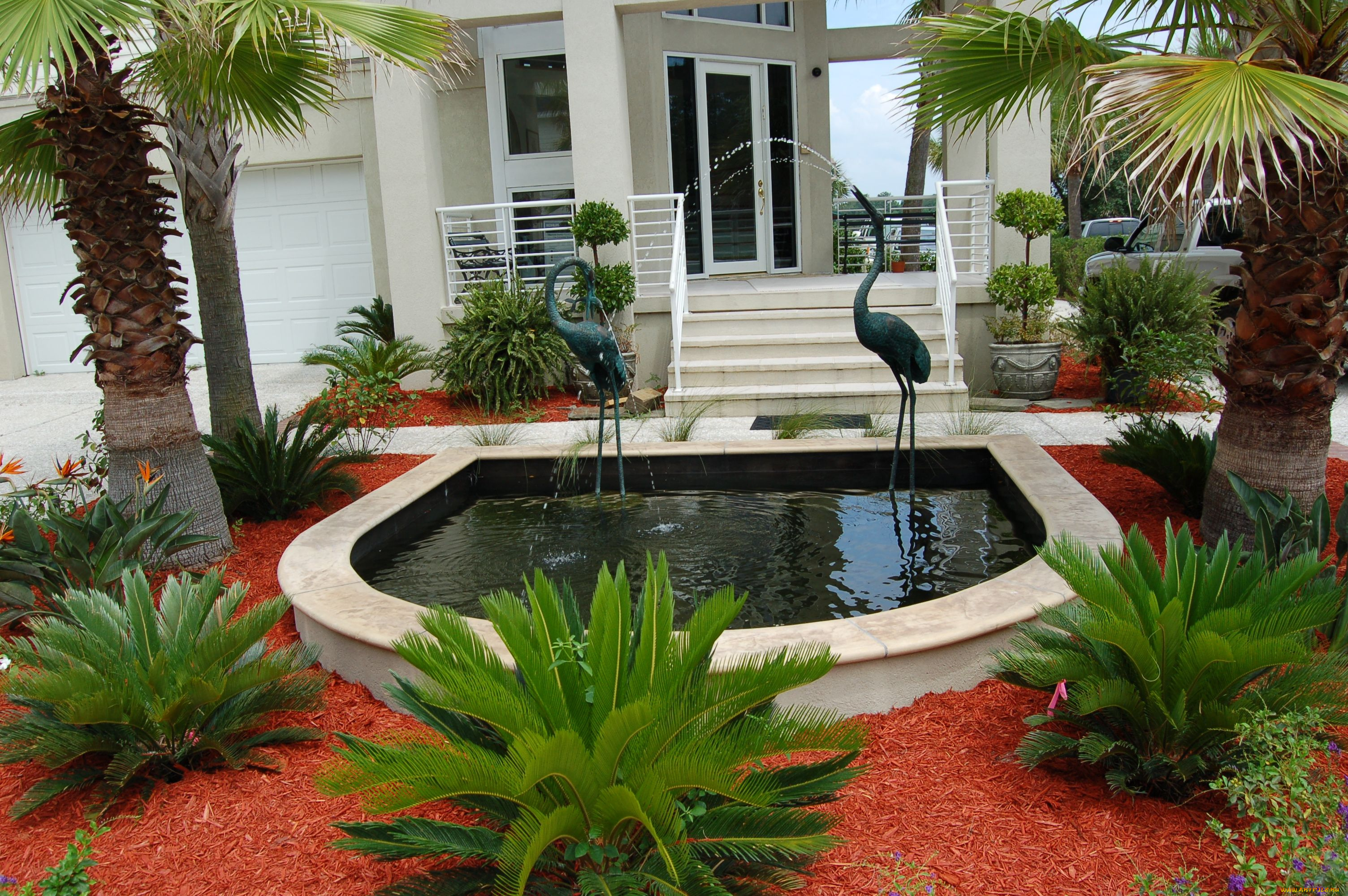 города, фонтаны